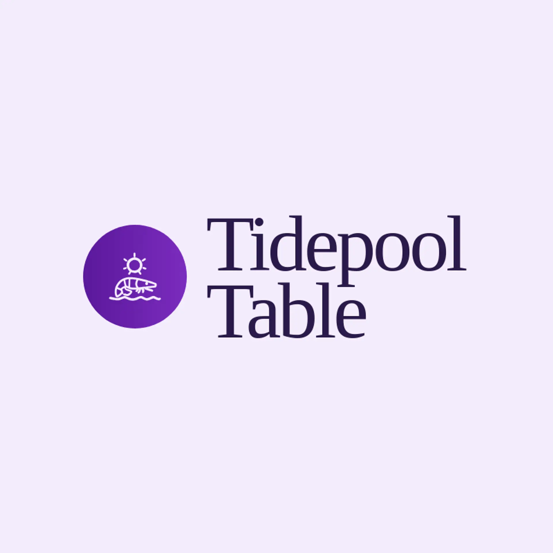 Tidepool Table logo for shrimp