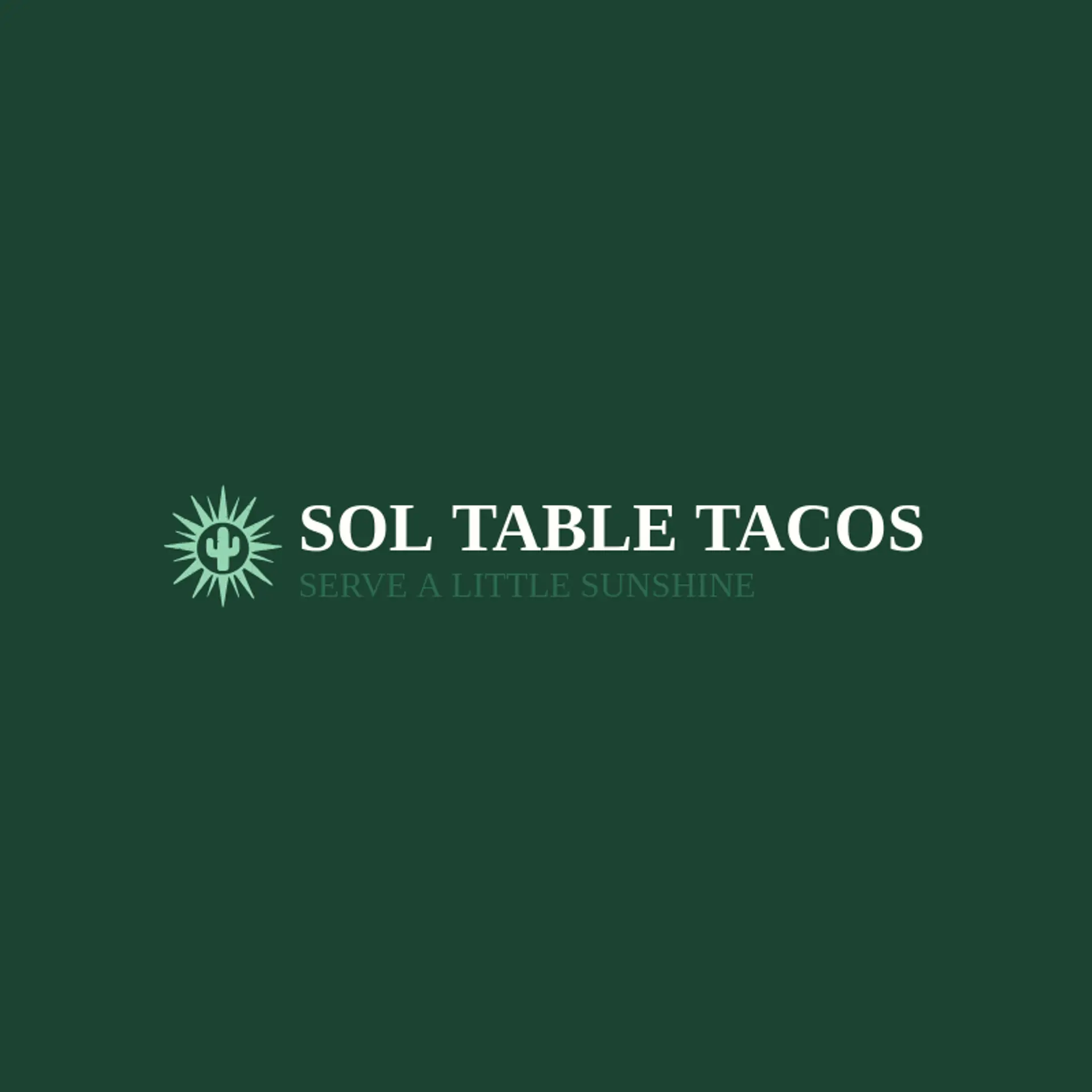 Sol Table Tacos logo for mexican restaurant