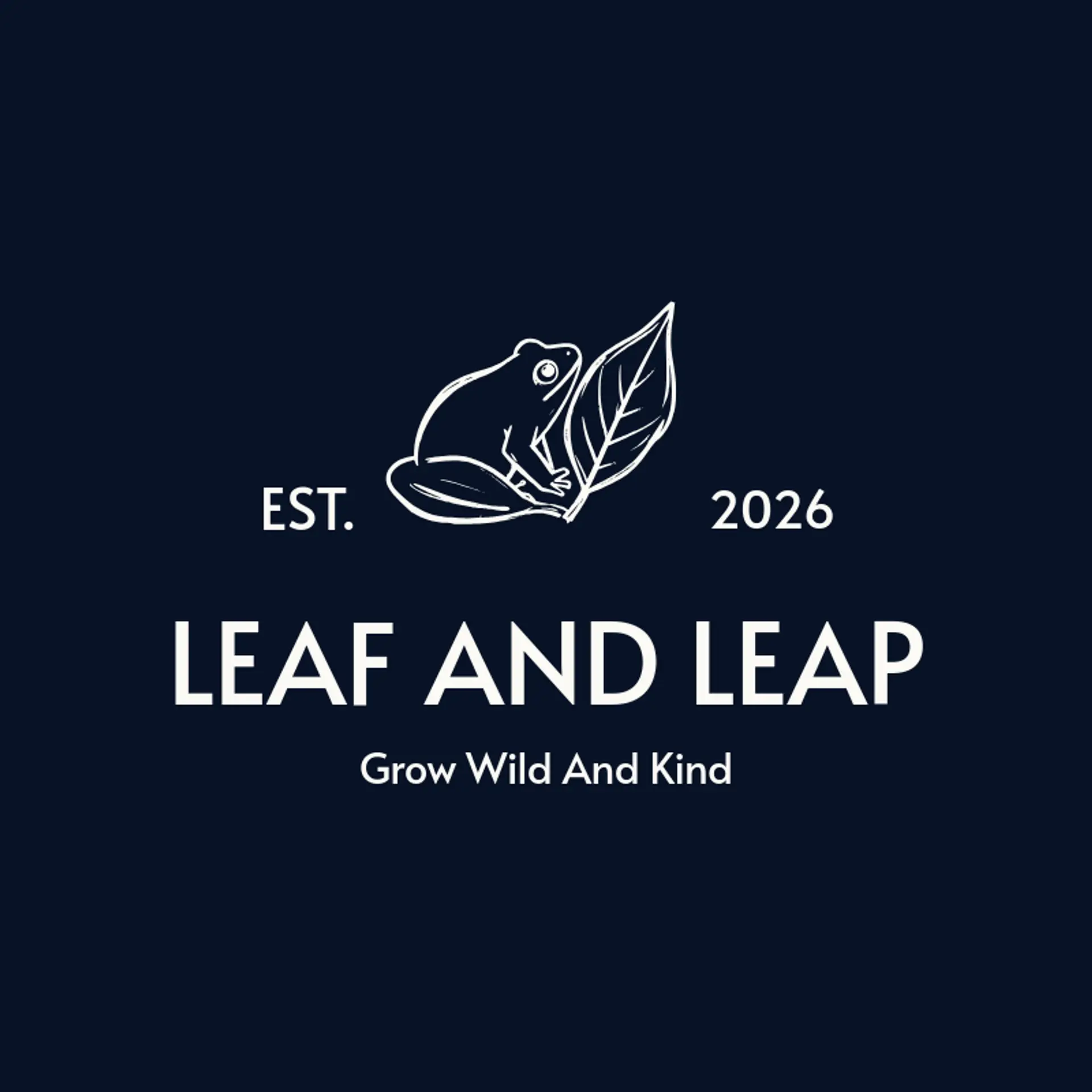 Leaf And Leap logo for frog