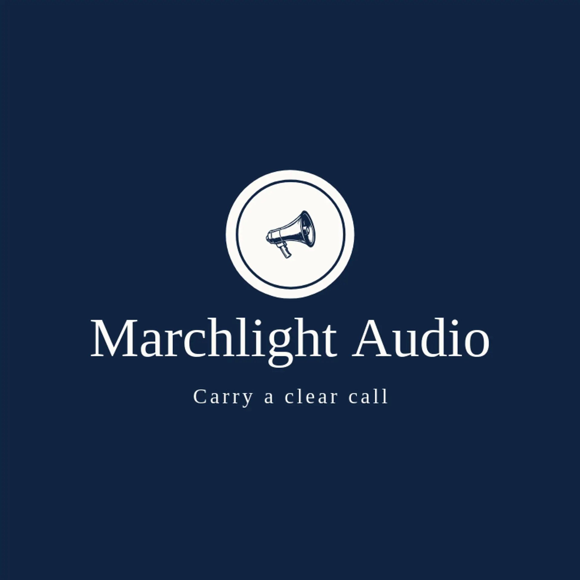 Marchlight Audio logo for megaphone