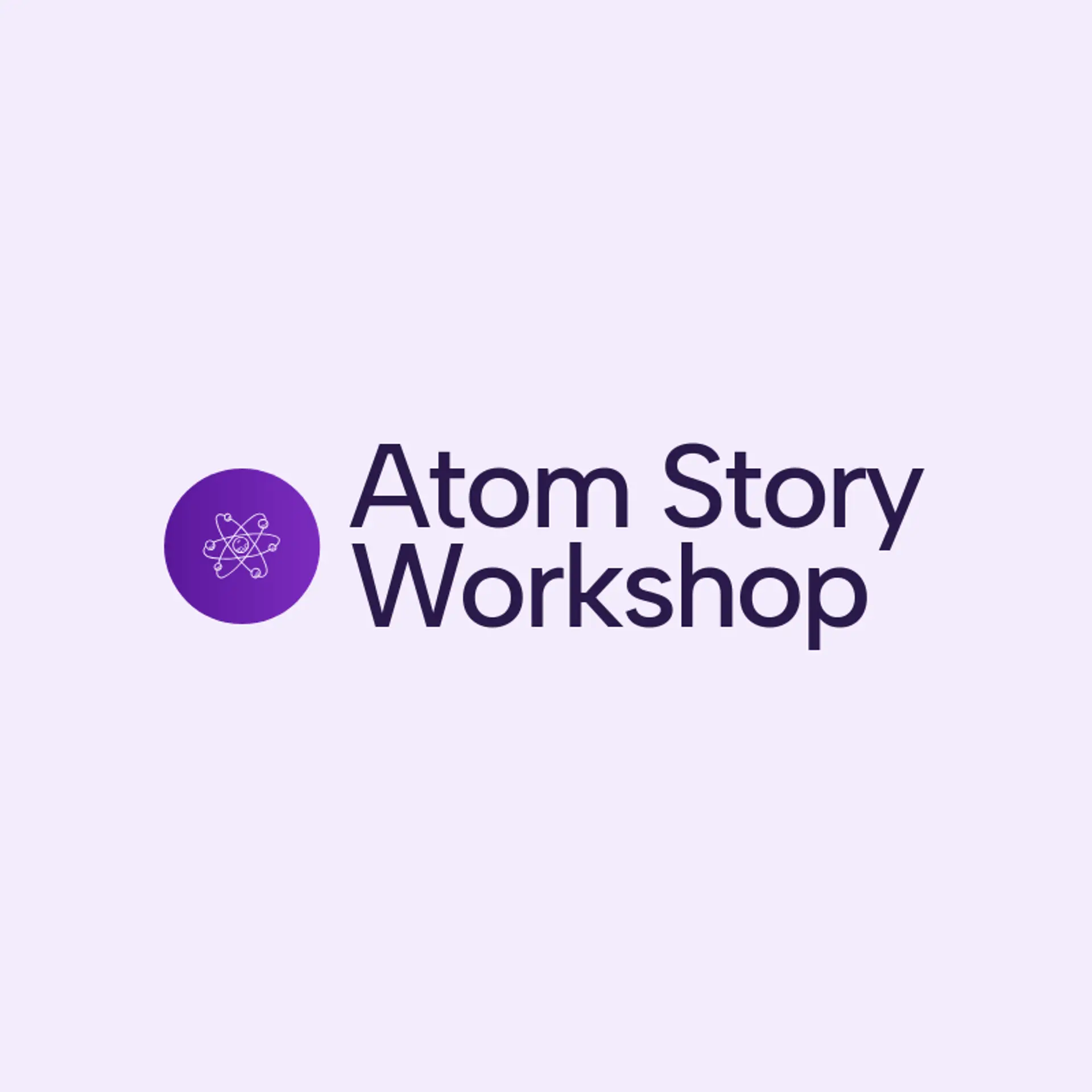 Atom Story Workshop logo for atom