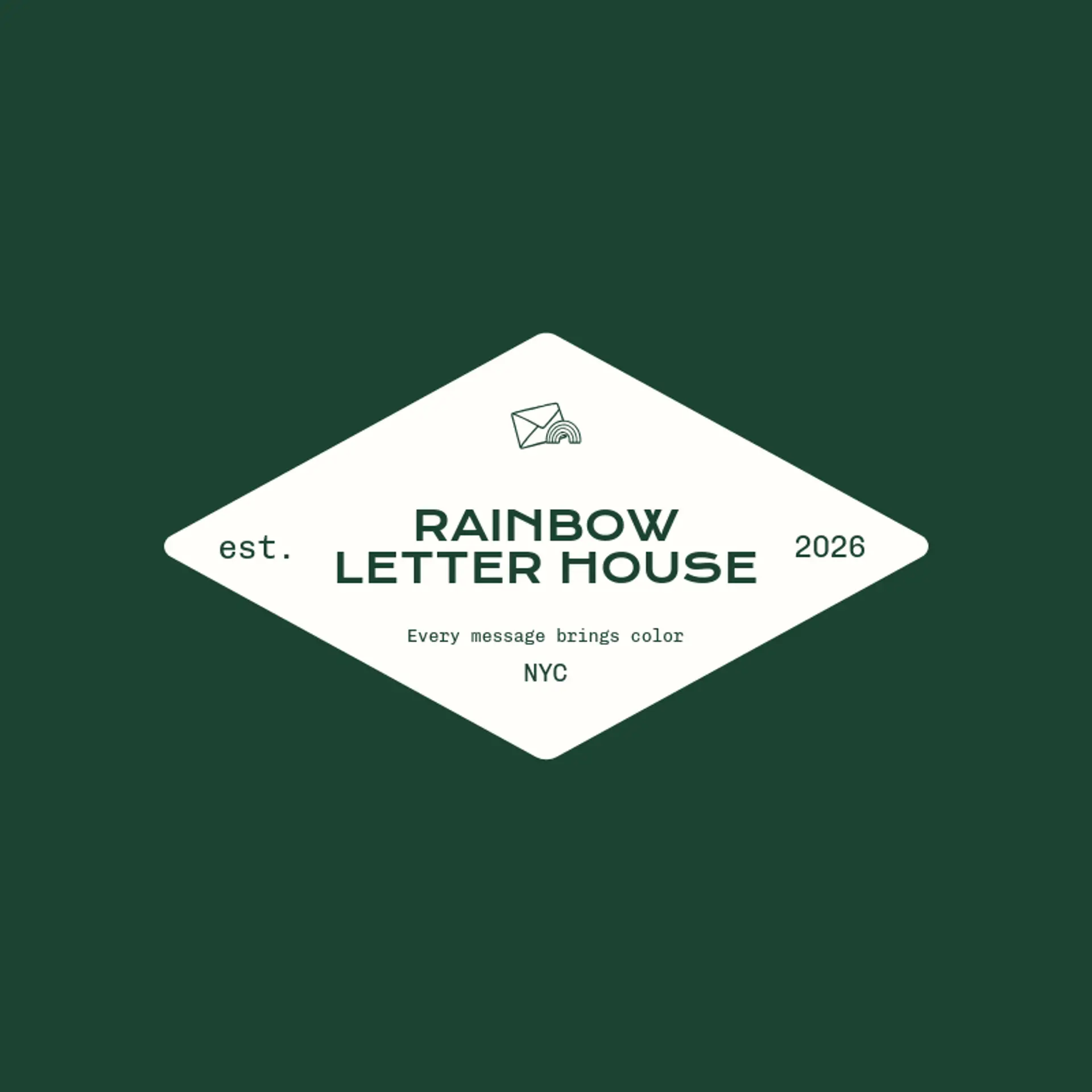 Rainbow Letter House logo for mail