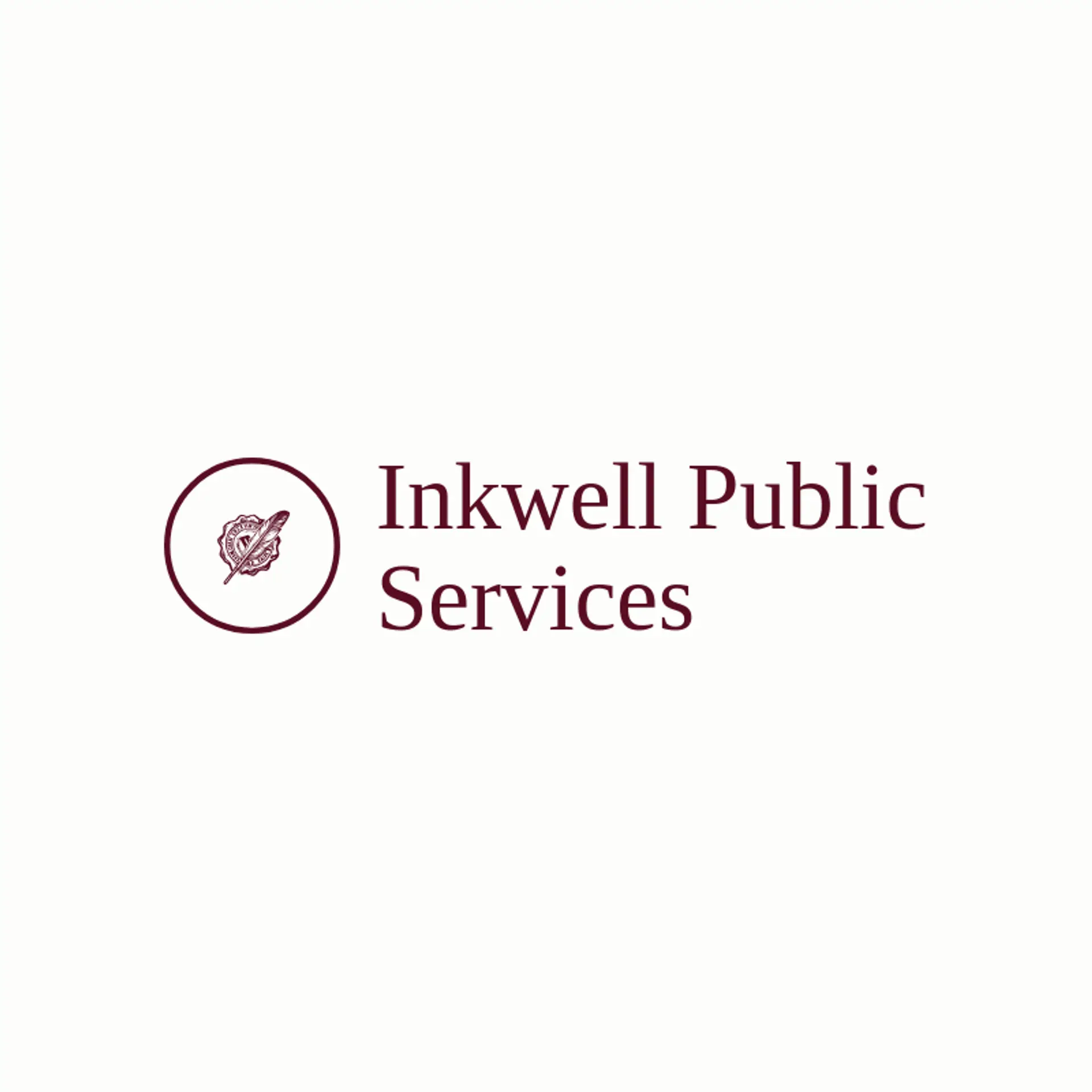 Inkwell Public Services logo for notary public