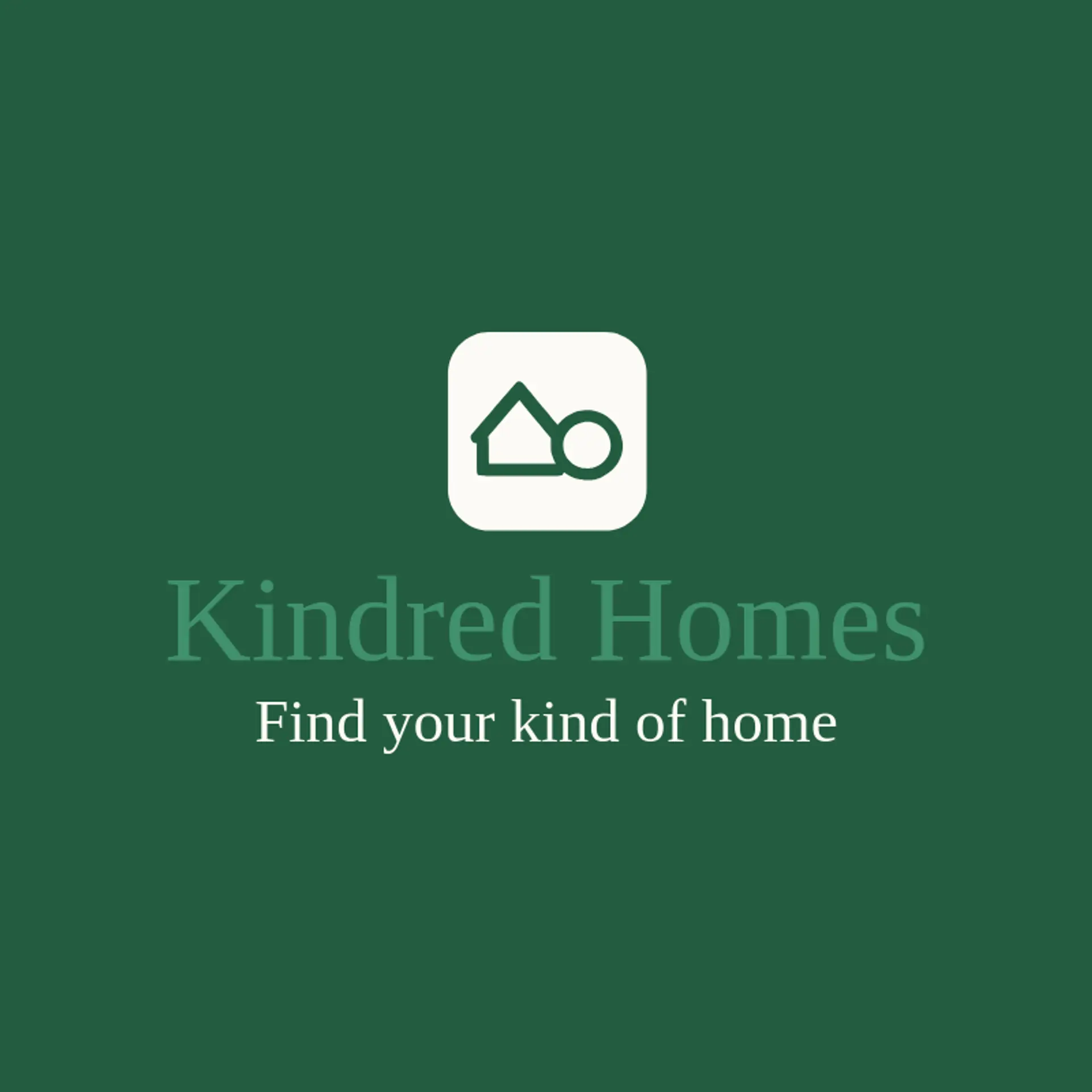 Kindred Homes logo for housing