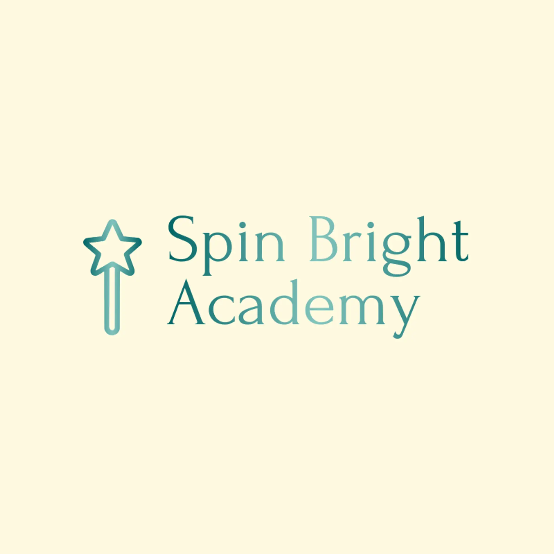 Spin Bright Academy logo for cheerleading