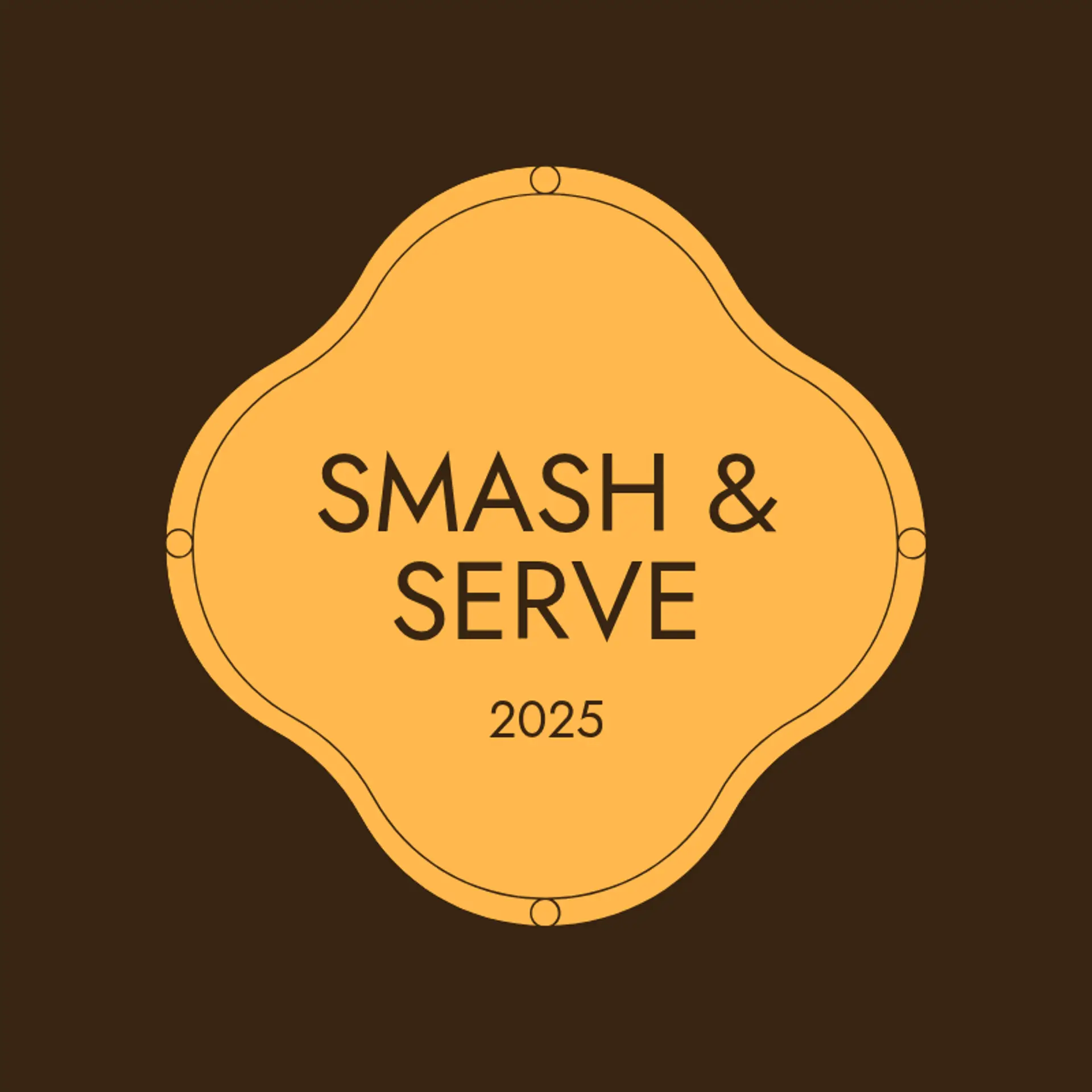 Smash & Serve logo for burger restaurant
