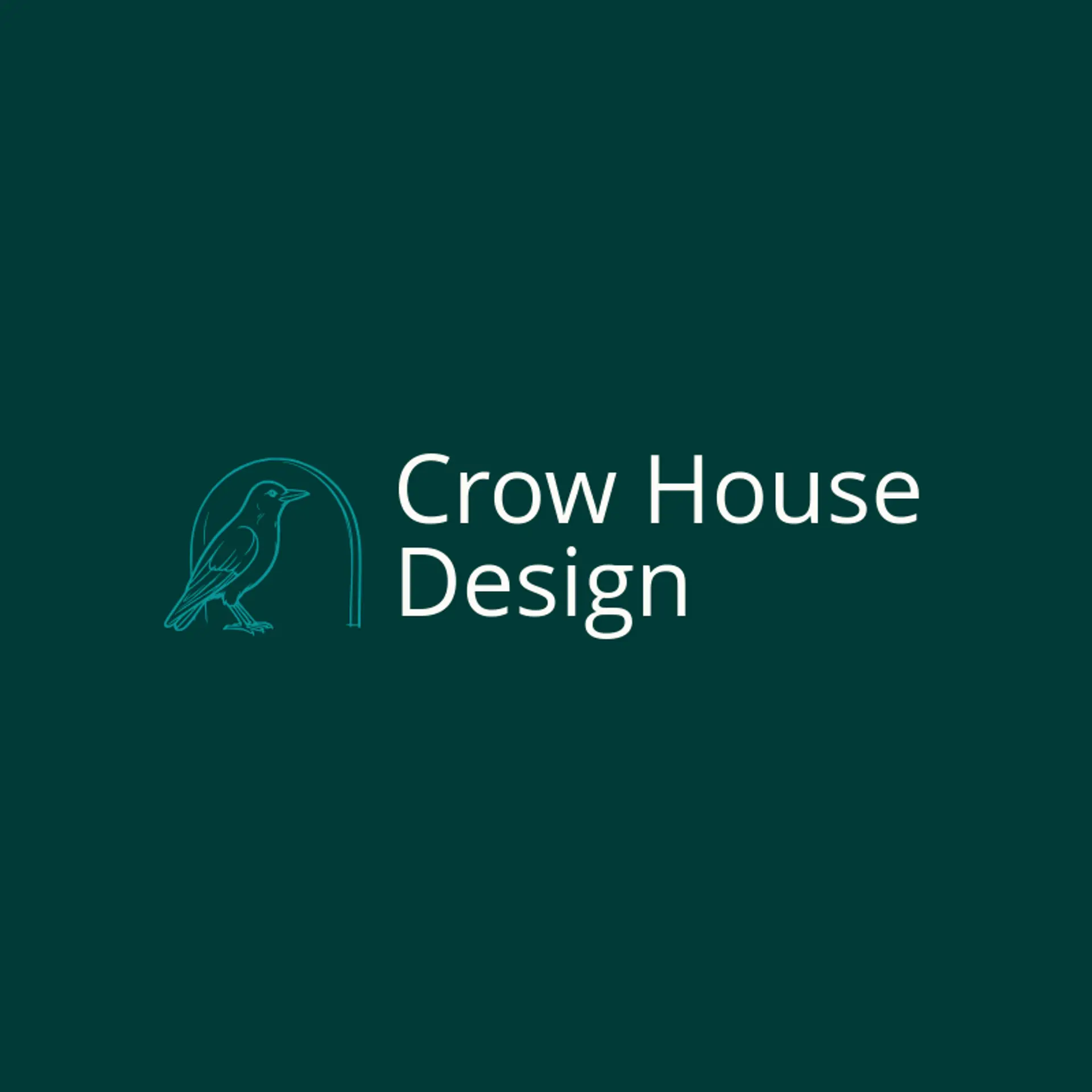 Crow House Design logo for crow