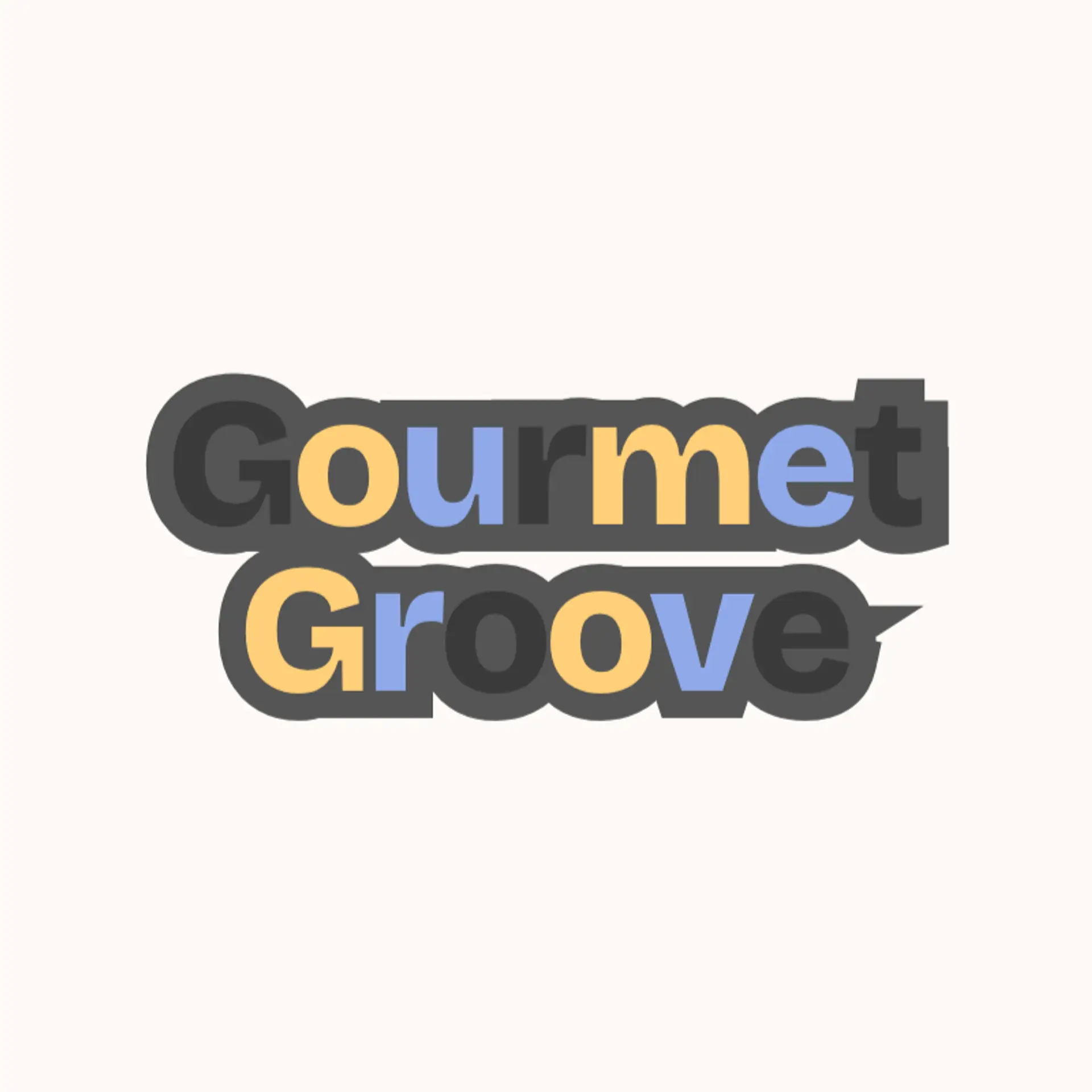 Gourmet Groove logo for cool restaurant