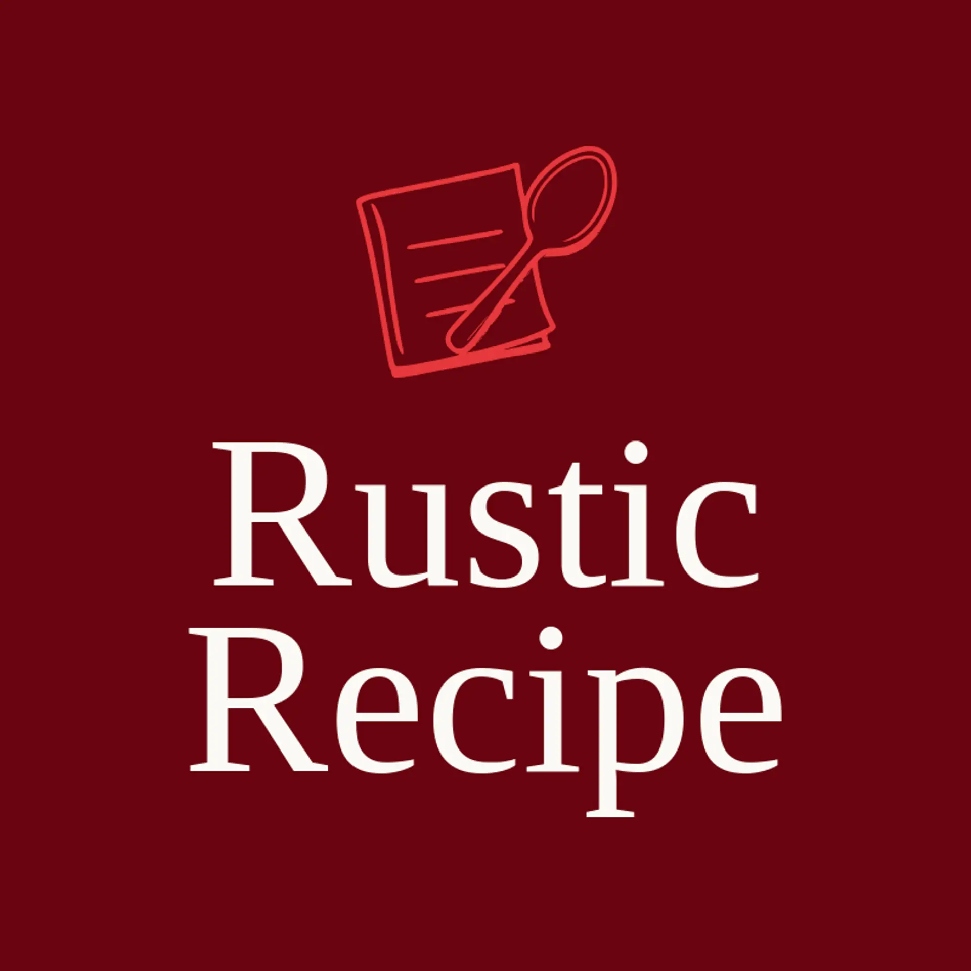 Rustic Recipe logo for foodie