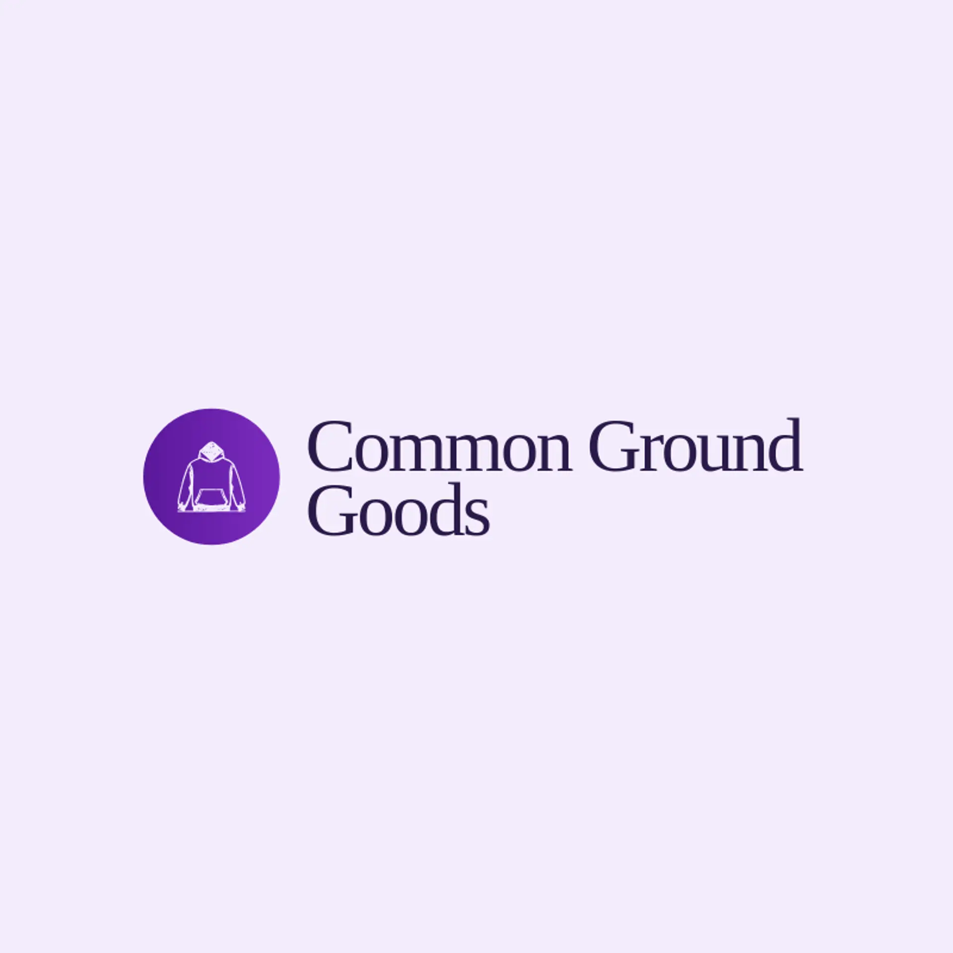 Common Ground Goods logo for hoodie