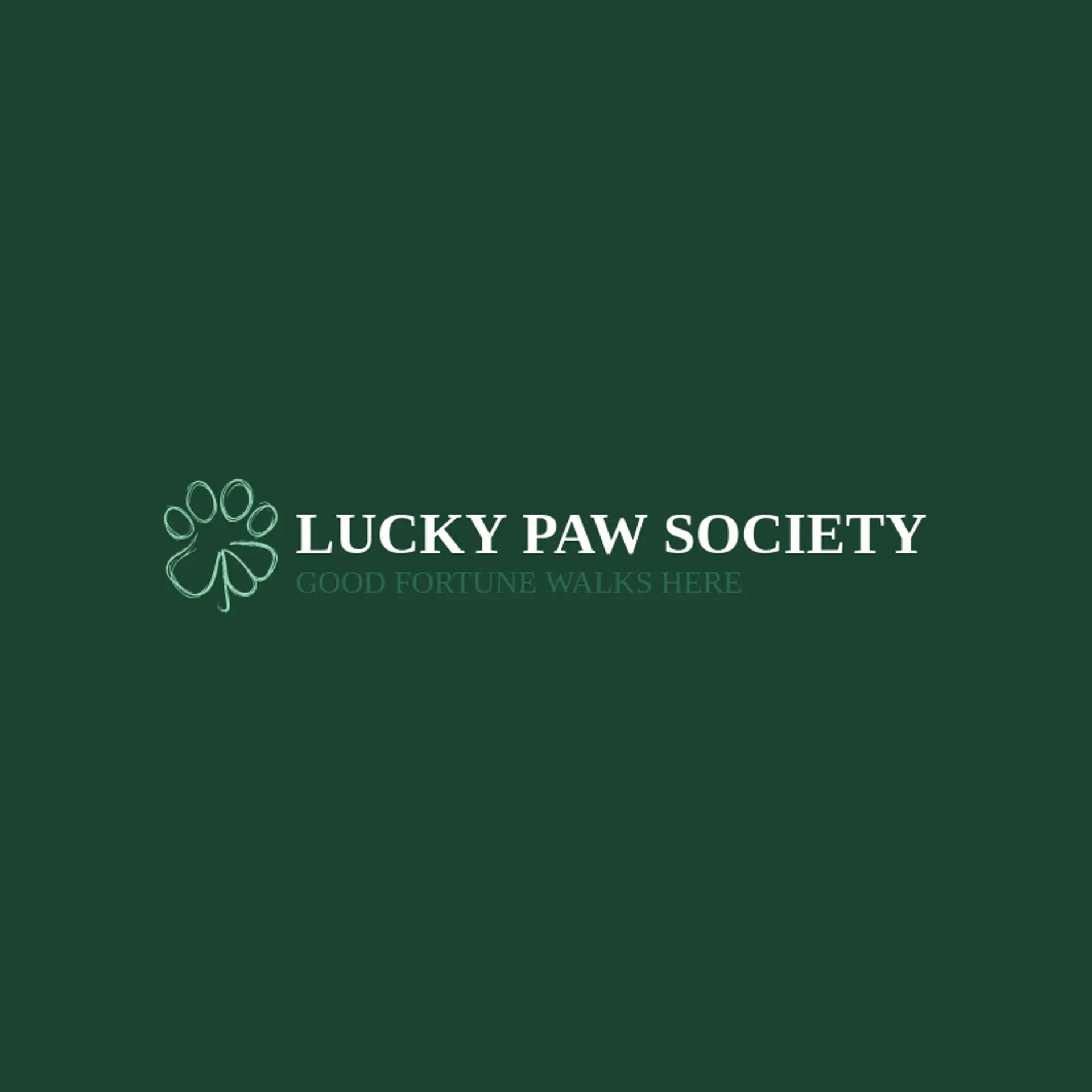 Lucky Paw Society logo for paw print