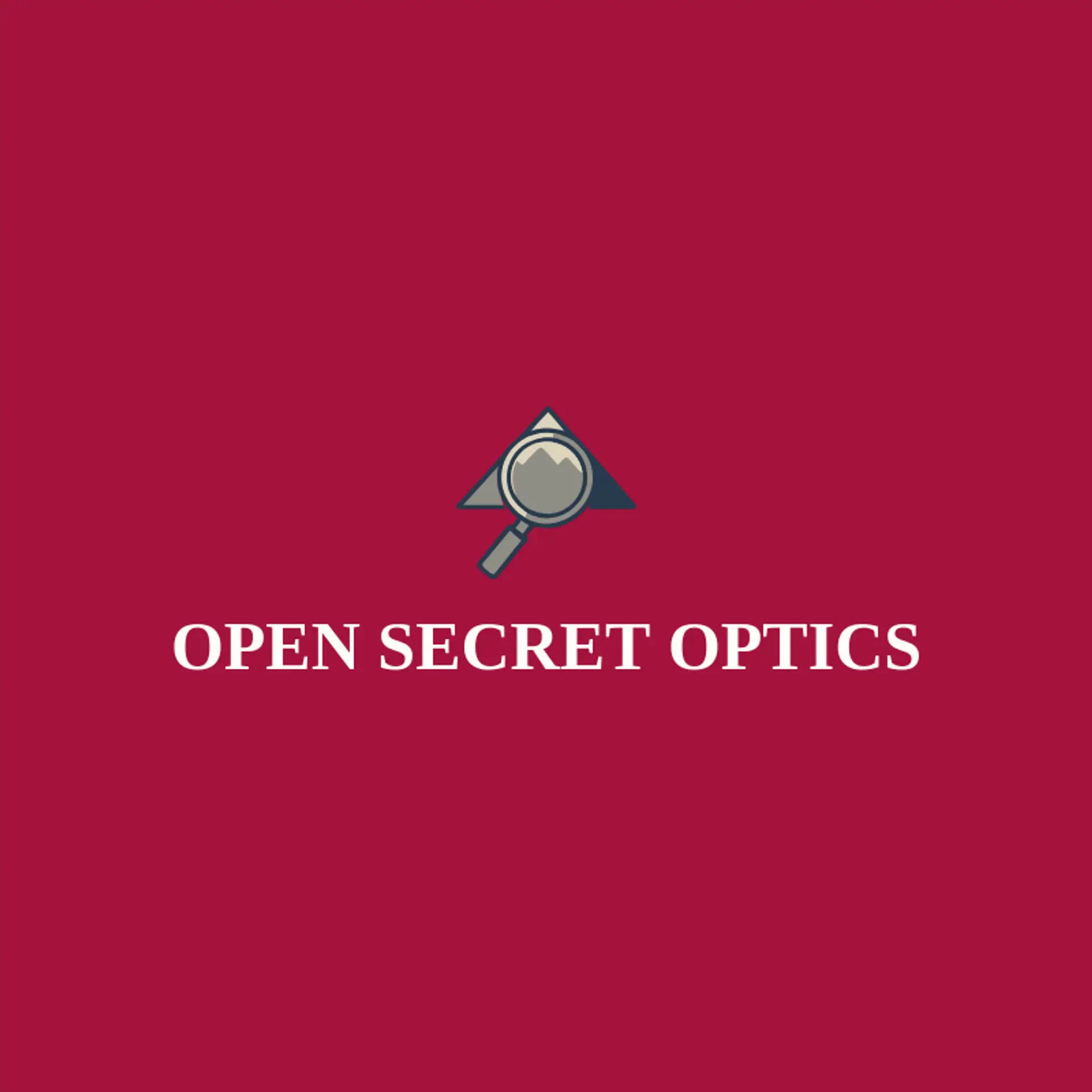 Open Secret Optics logo for magnifying glass
