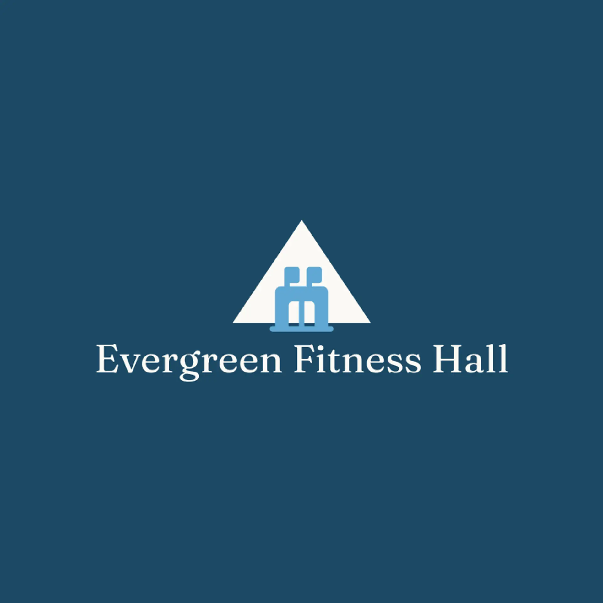 Evergreen Fitness Hall logo for sports center