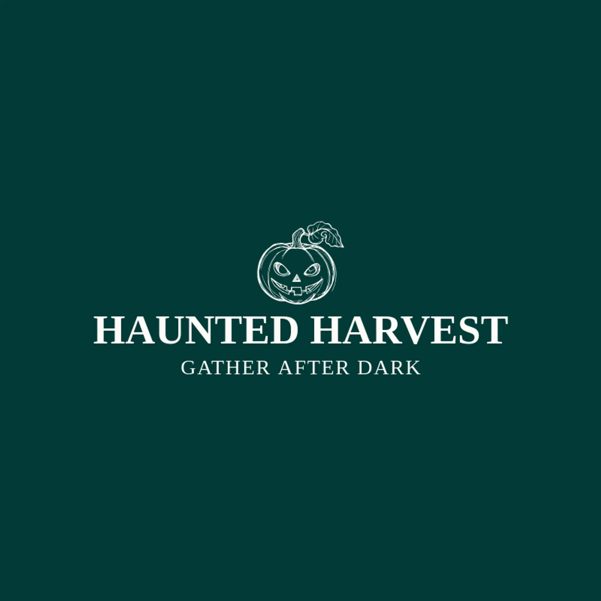 Haunted Harvest logo for spooky