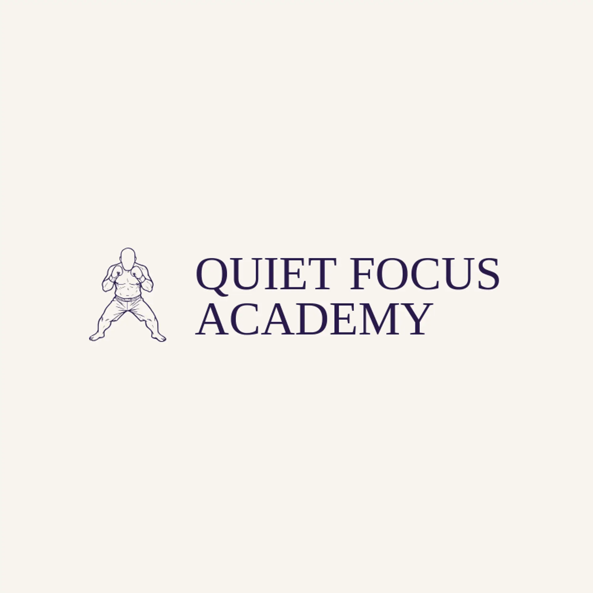 Quiet Focus Academy logo for muay thai