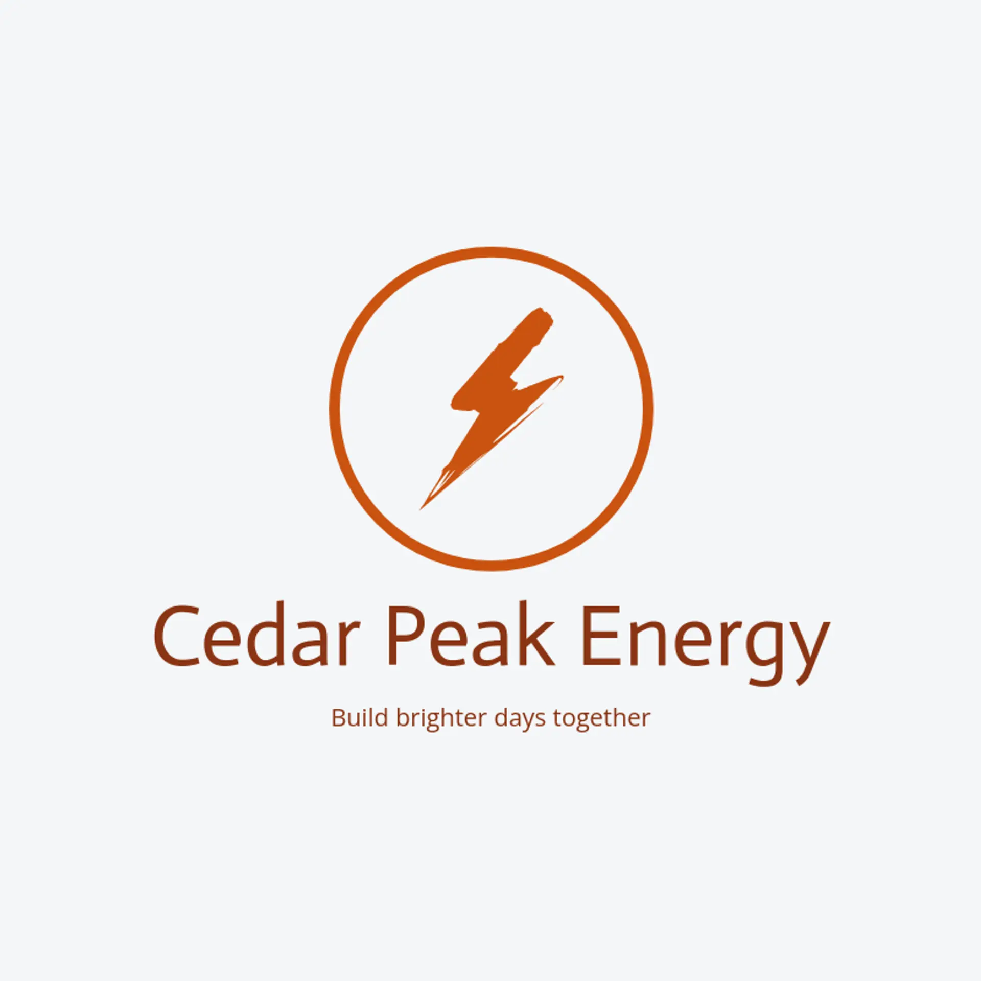 Cedar Peak Energy logo for thunderbolt