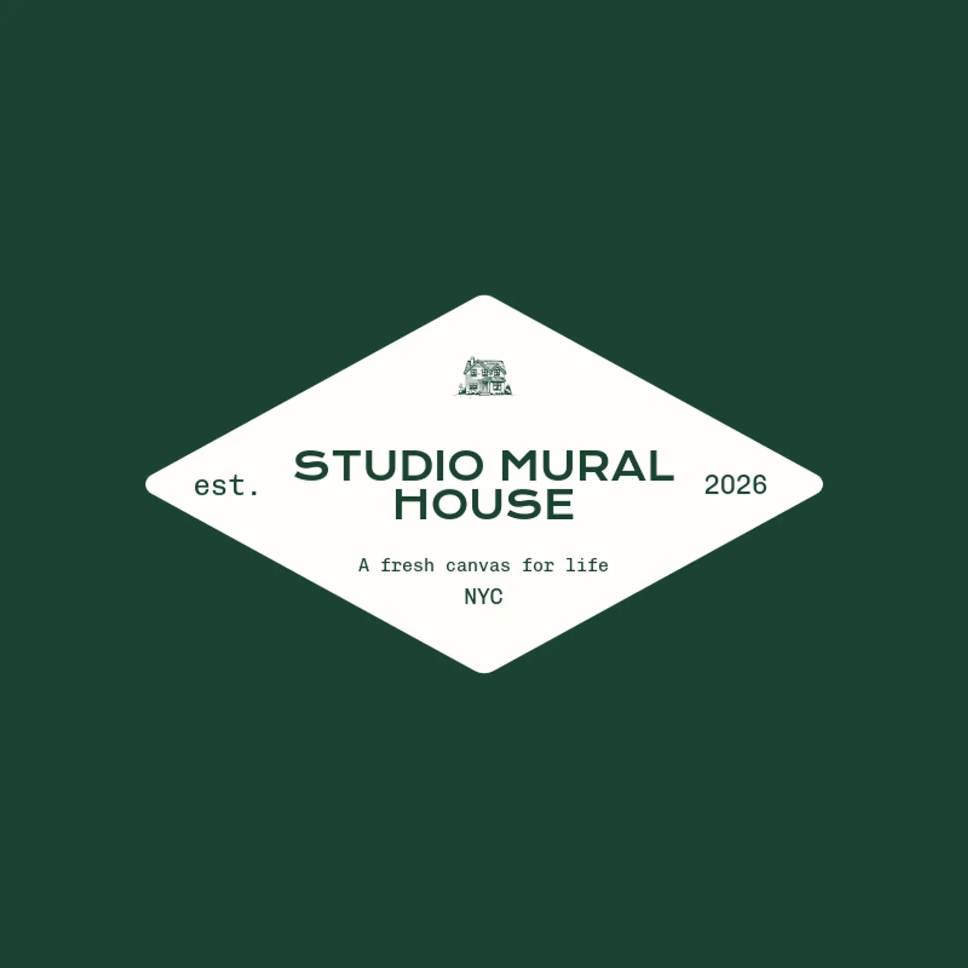 Studio Mural House logo for mural