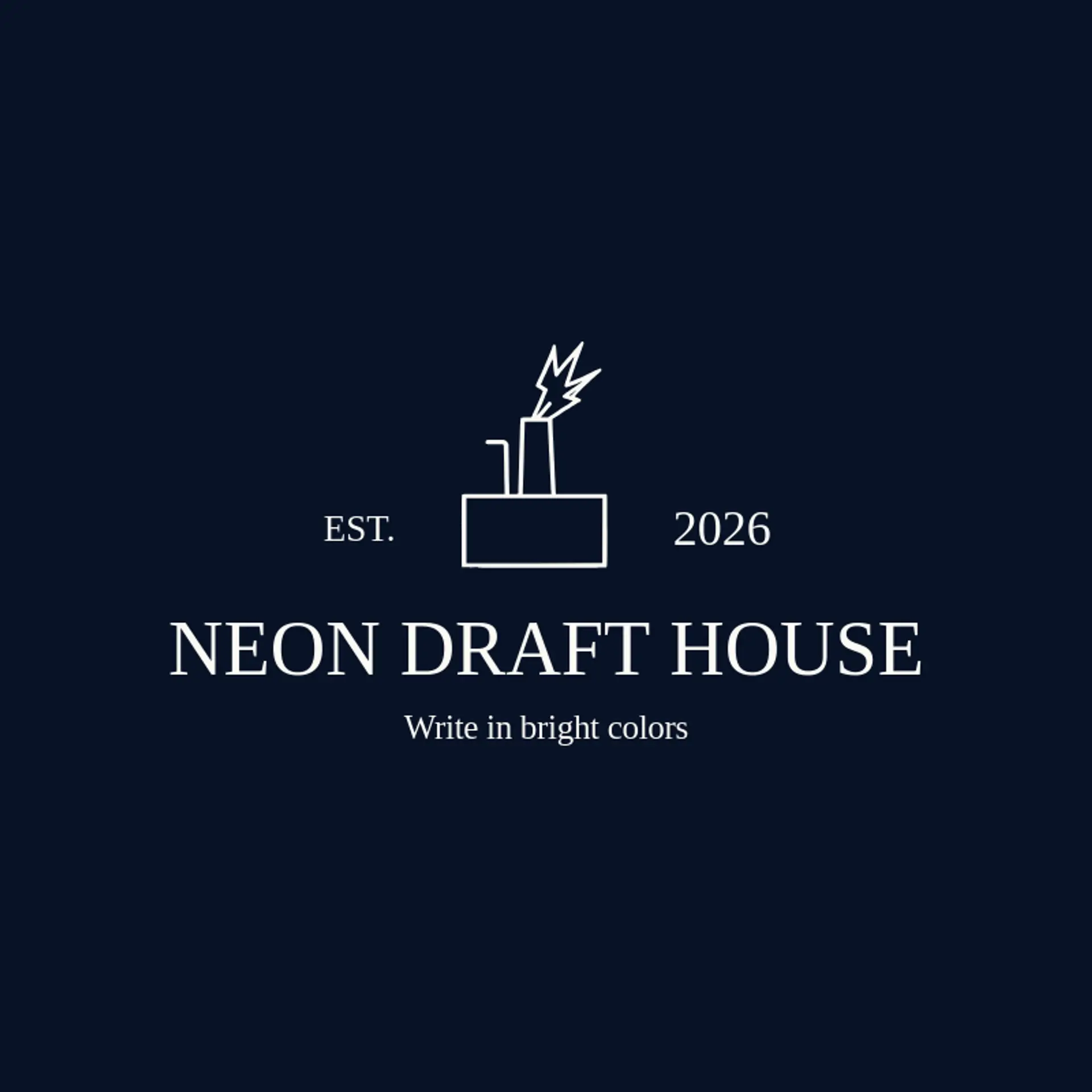 Neon Draft House logo for production
