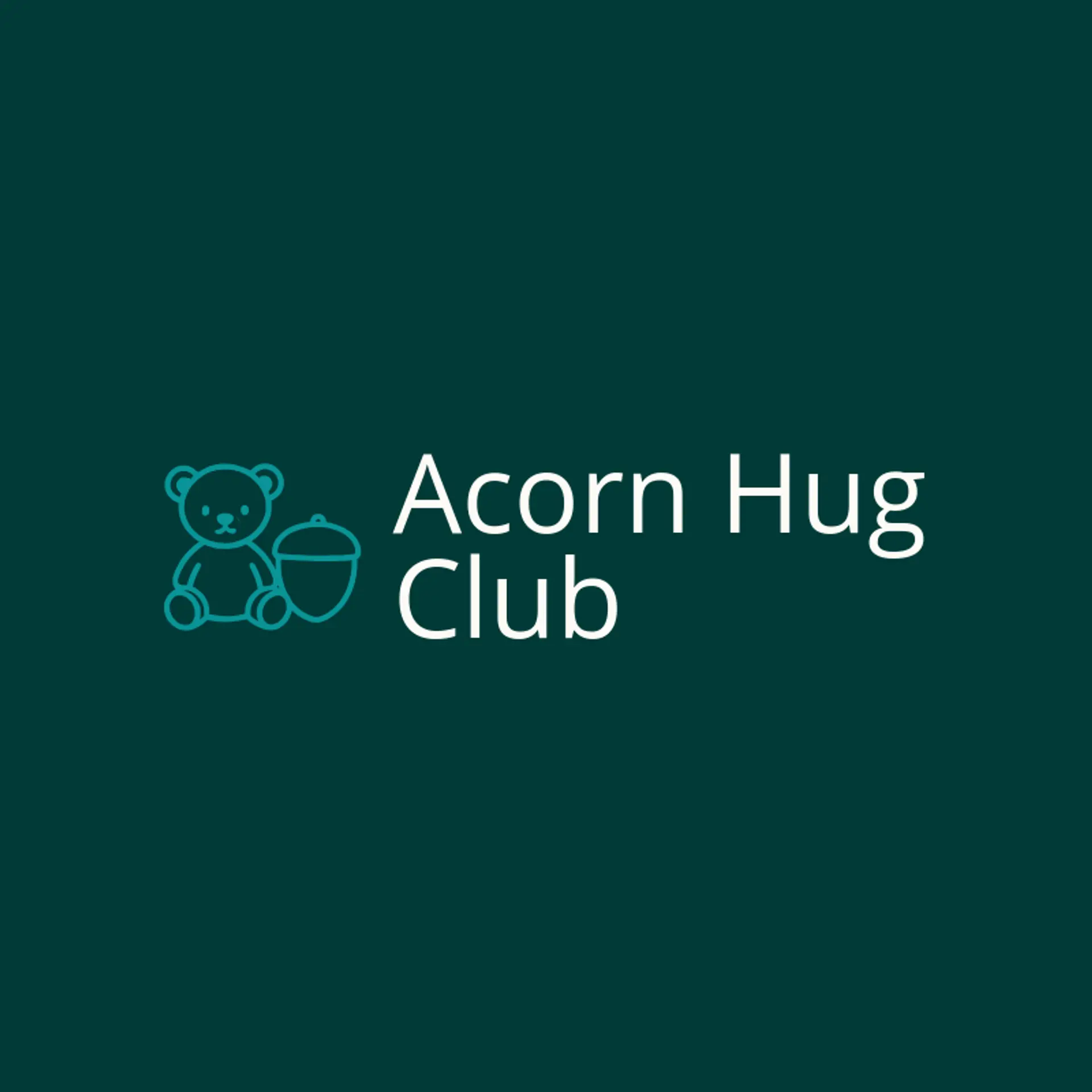Acorn Hug Club logo for teddy bear