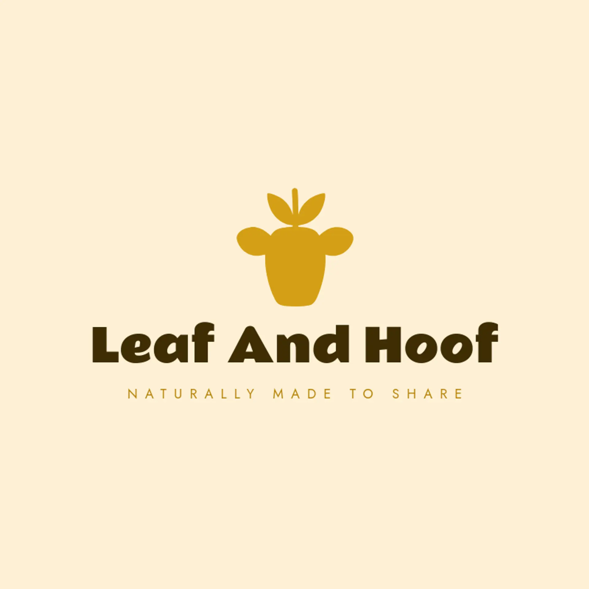 Leaf and Hoof logo for cow