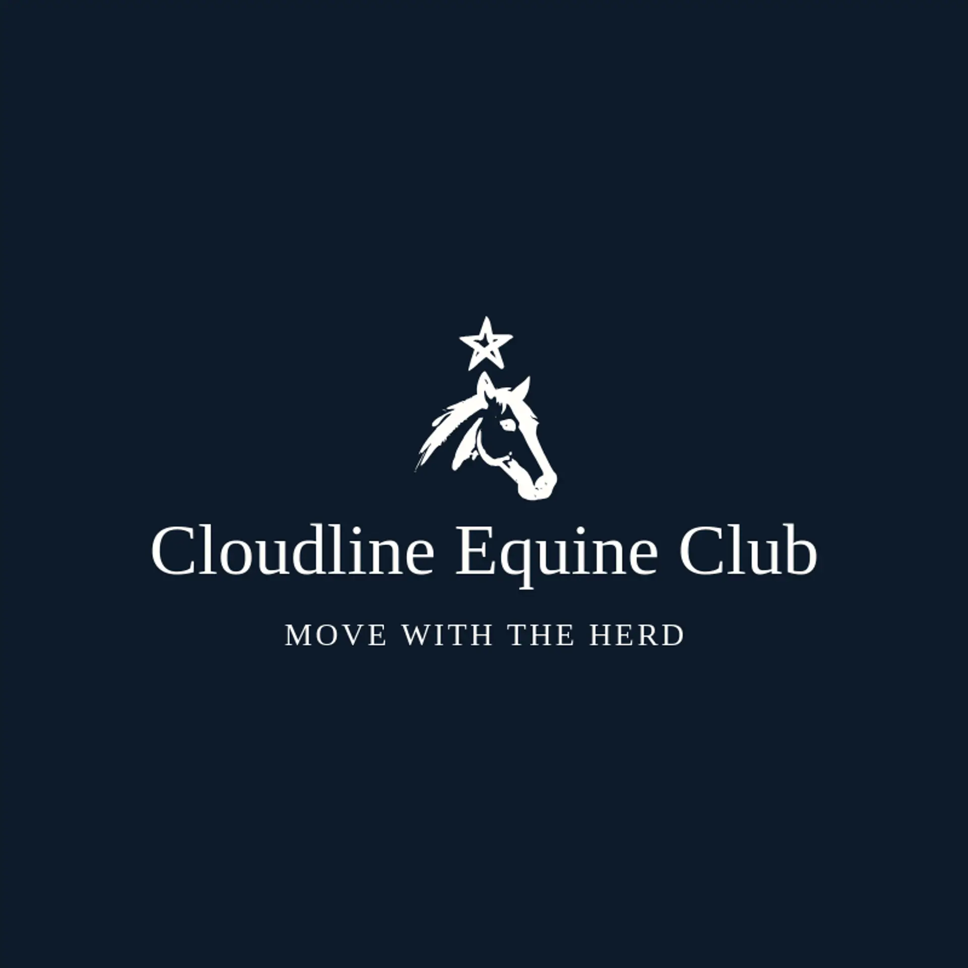 Cloudline Equine Club logo for horse head