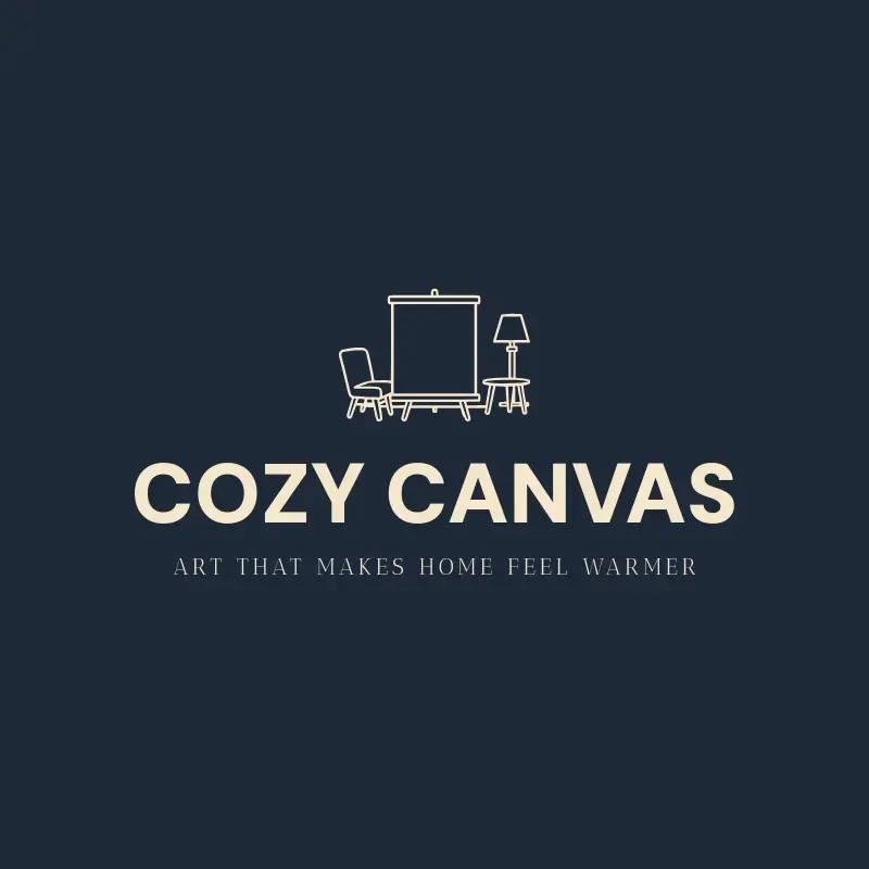 The blog name Cozy Canvas as a branded logo with a single color icon