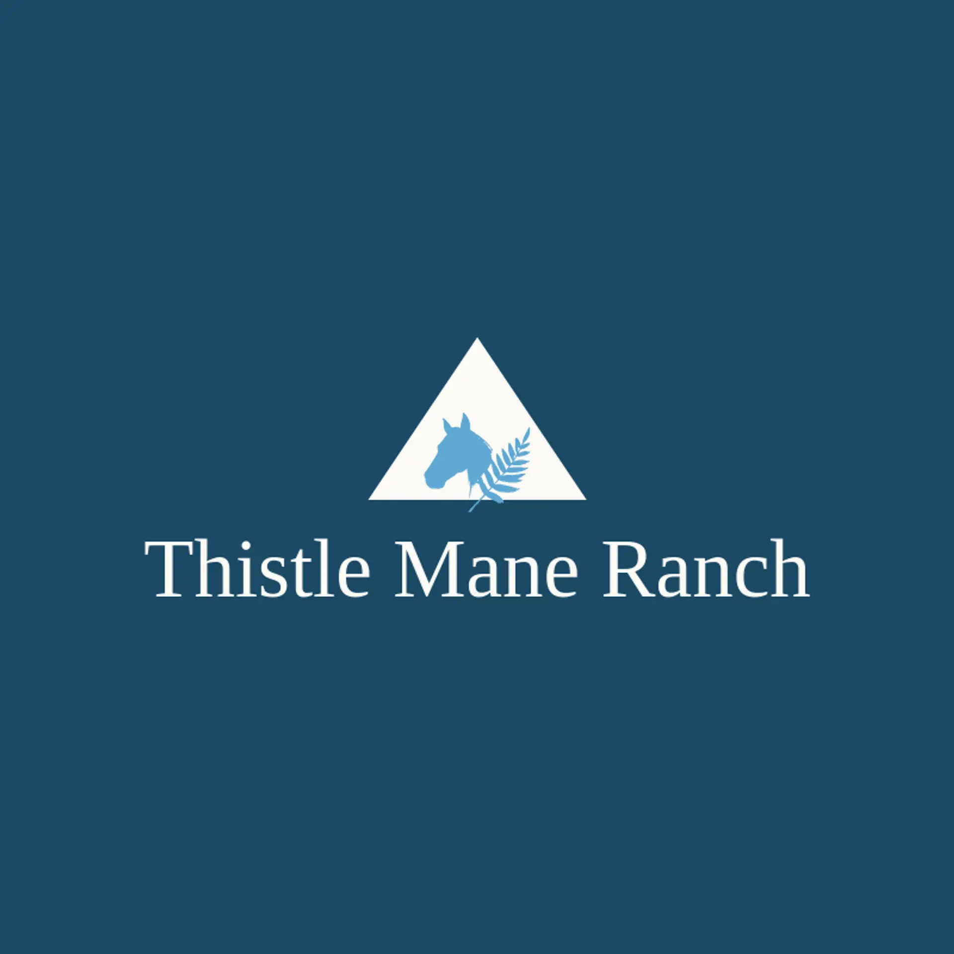 Thistle Mane Ranch logo for horse head