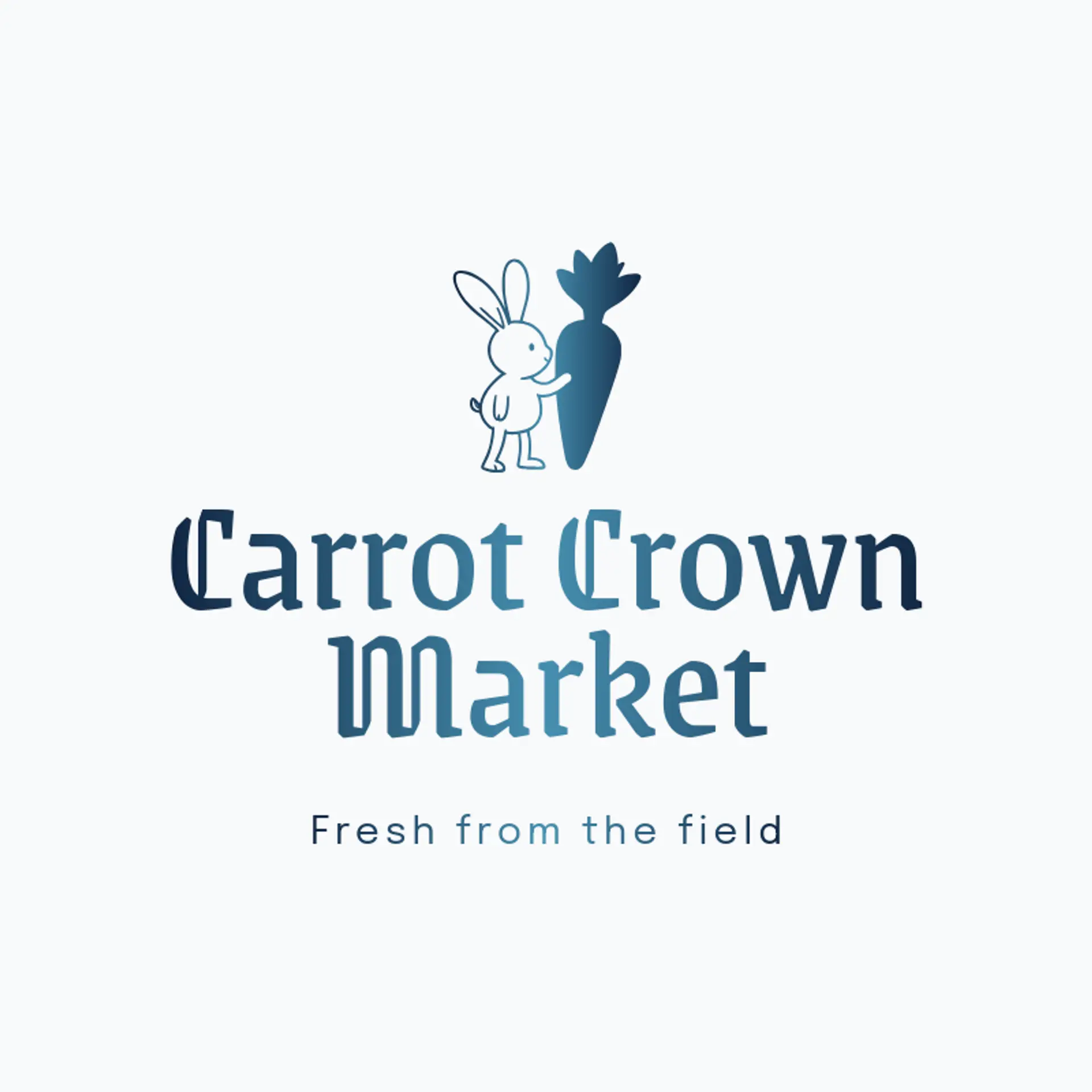 Carrot Crown Market logo for rabbit