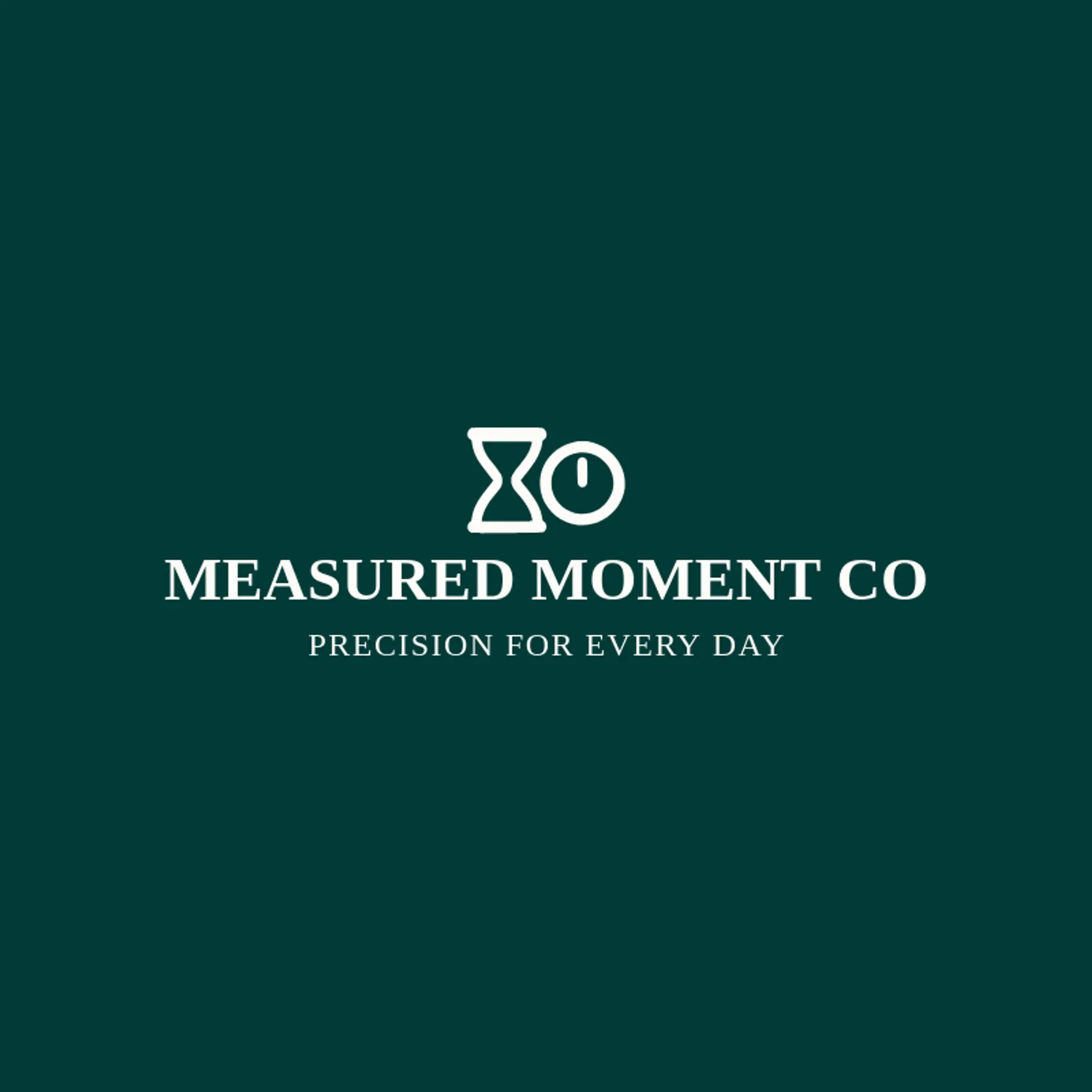 Measured Moment Co logo for hourglass