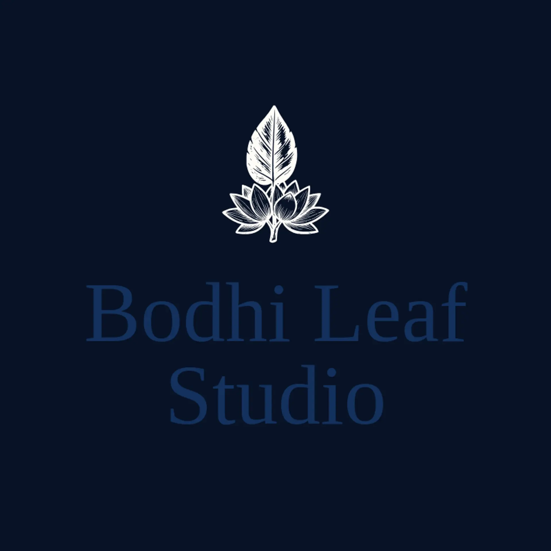 Bodhi Leaf Studio logo for buddhism