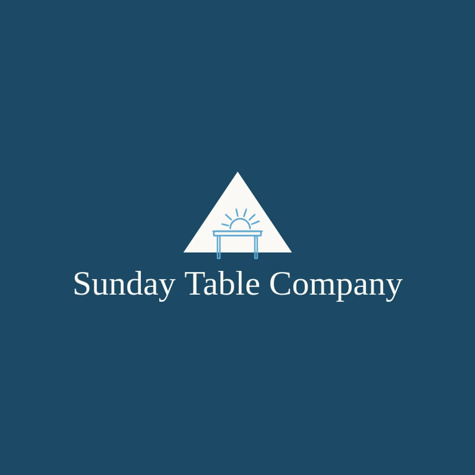 Sunday Table Company logo for table