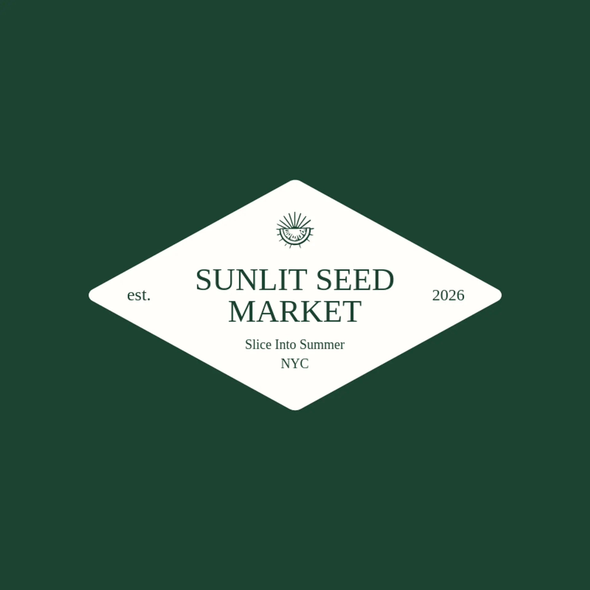 Sunlit Seed Market logo for watermelon