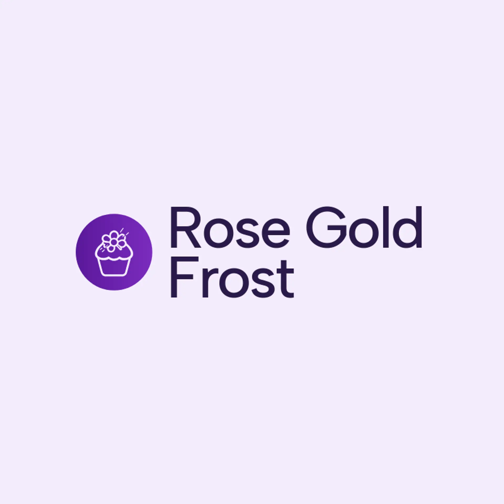Rose Gold Frost logo for cupcake