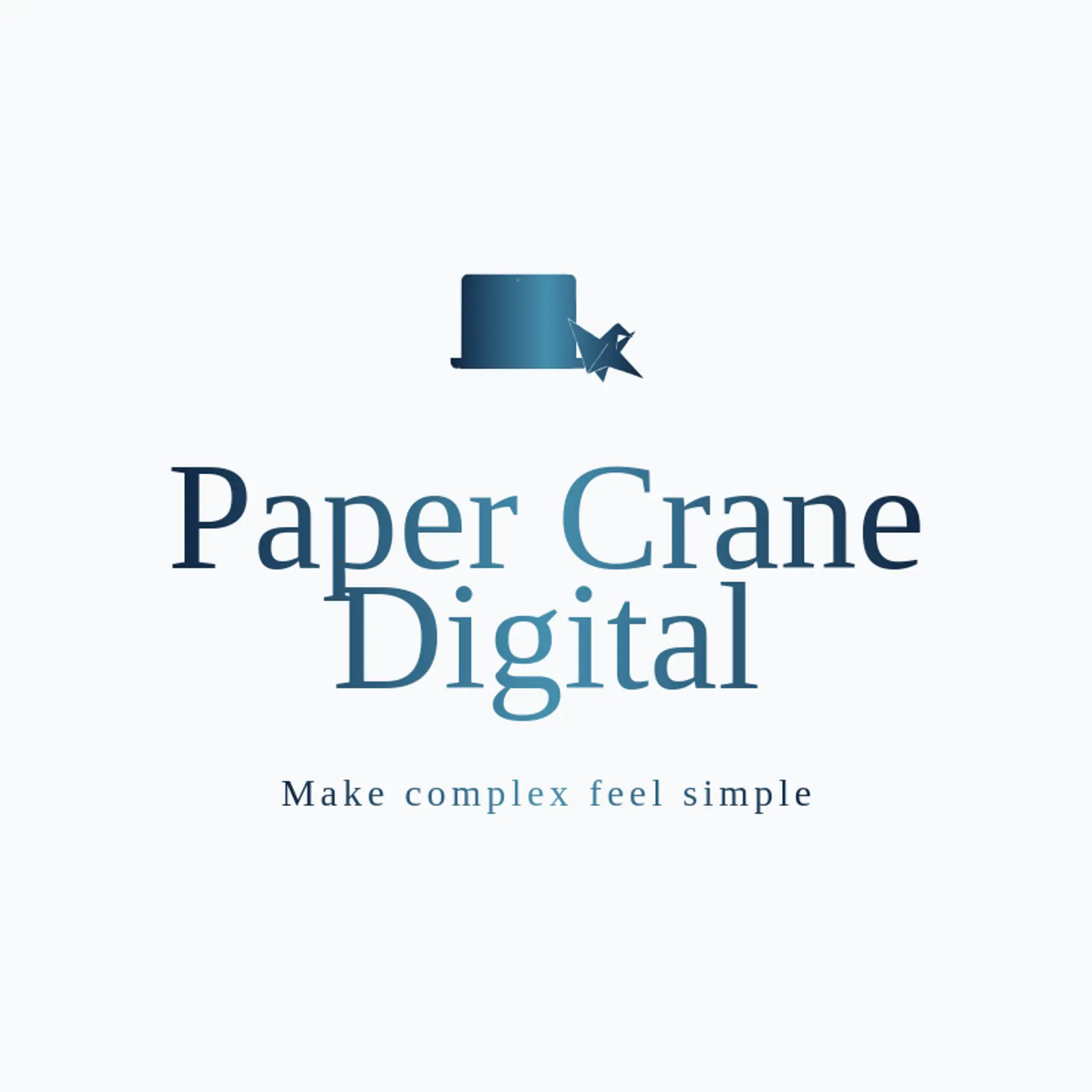 Paper Crane Digital logo for laptop