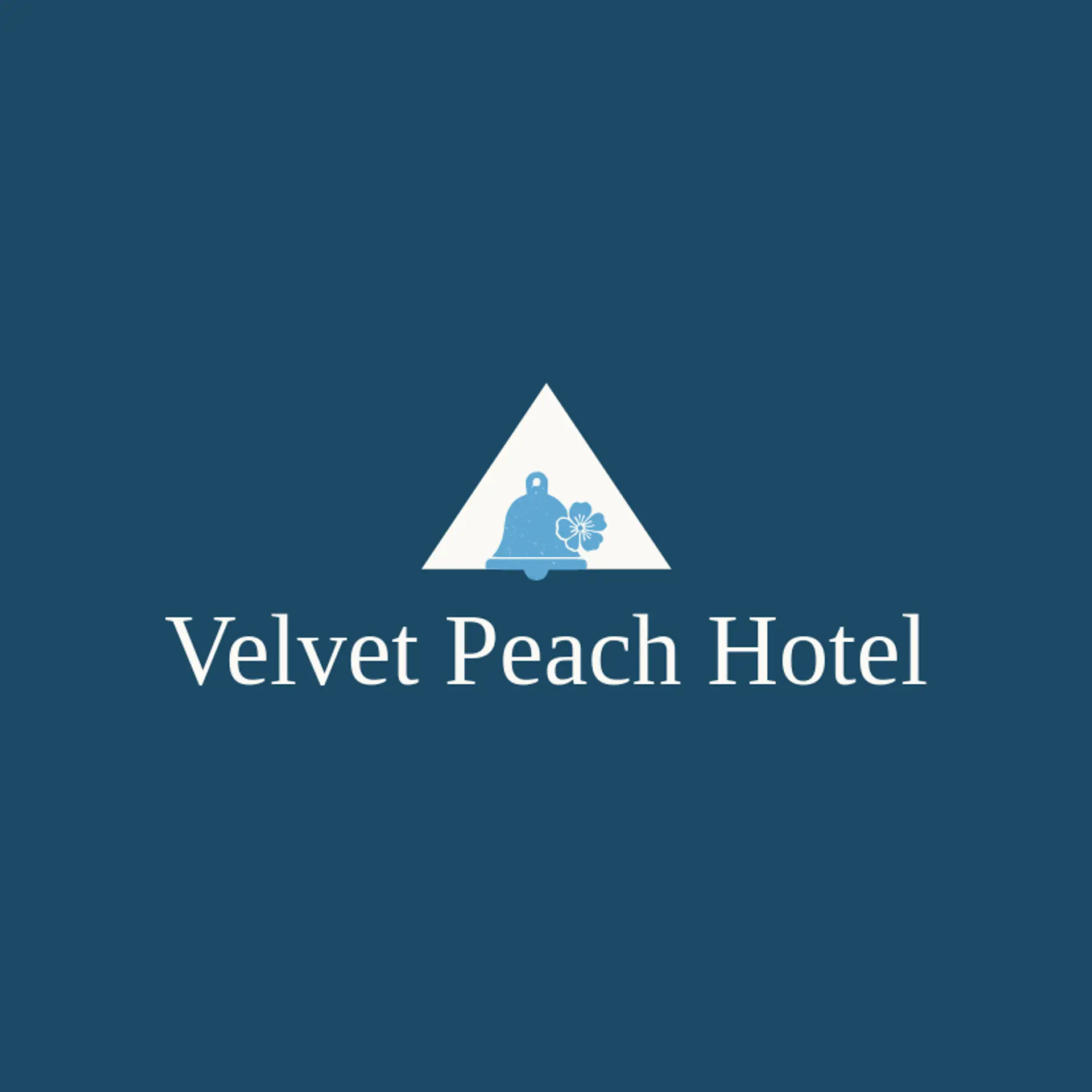 Velvet Peach Hotel logo for hospitality