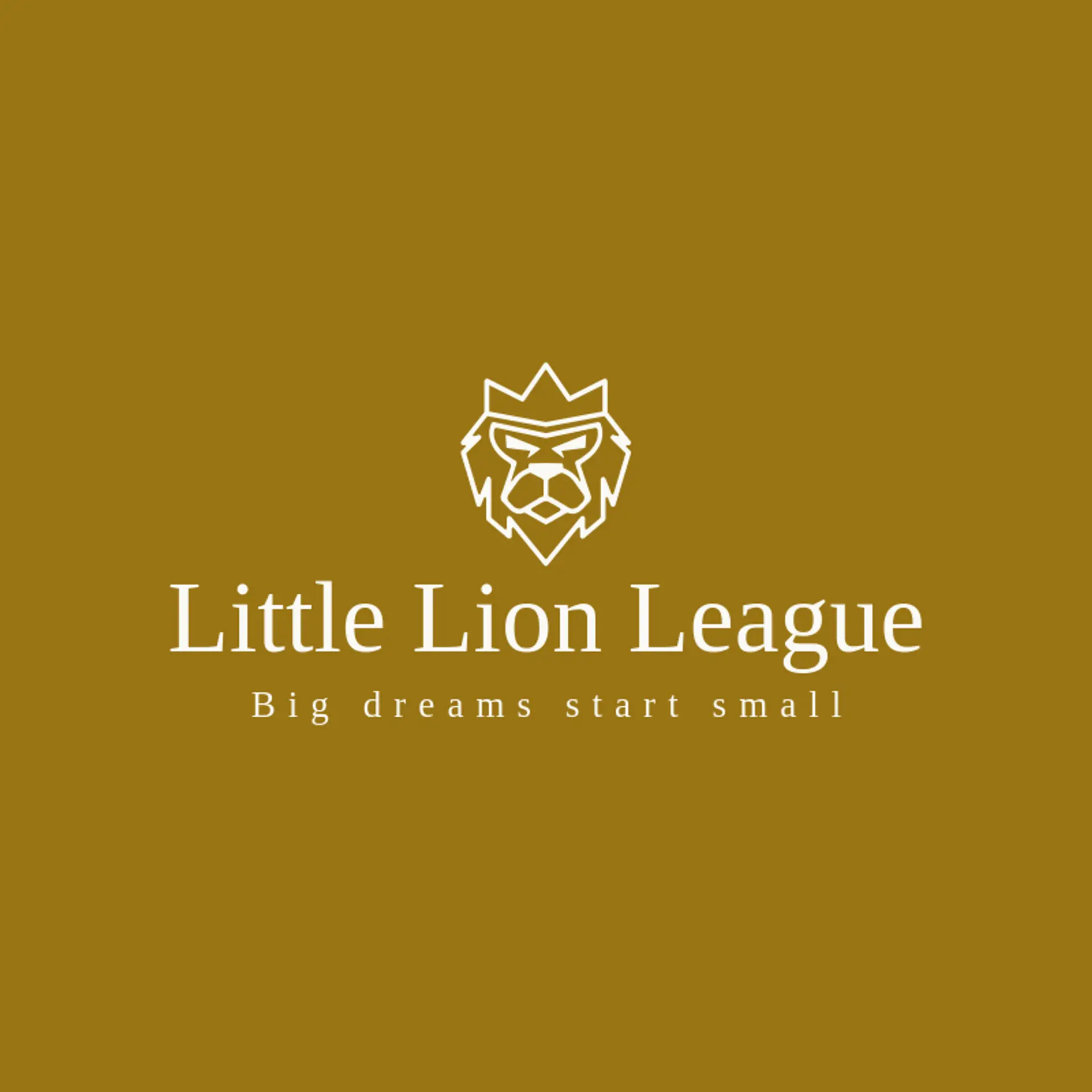 Little Lion League logo for lion king
