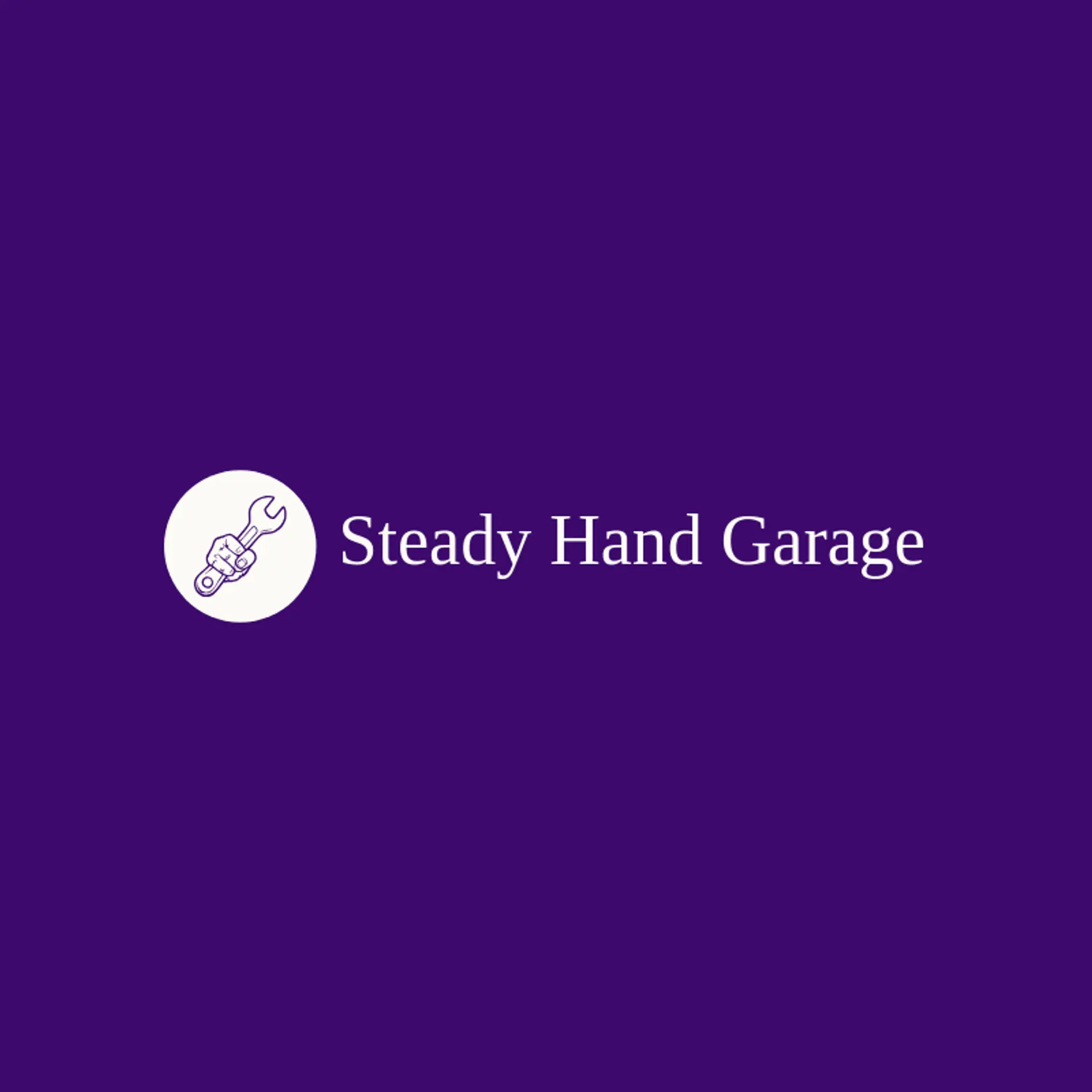 Steady Hand Garage logo for car repair