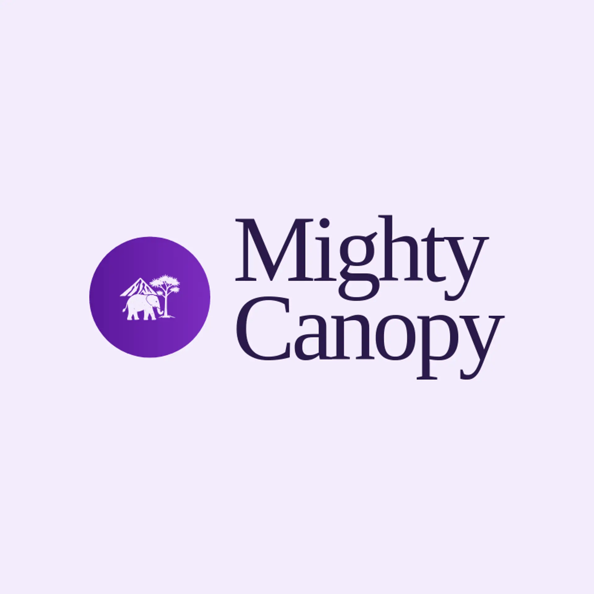 Mighty Canopy logo for elephant