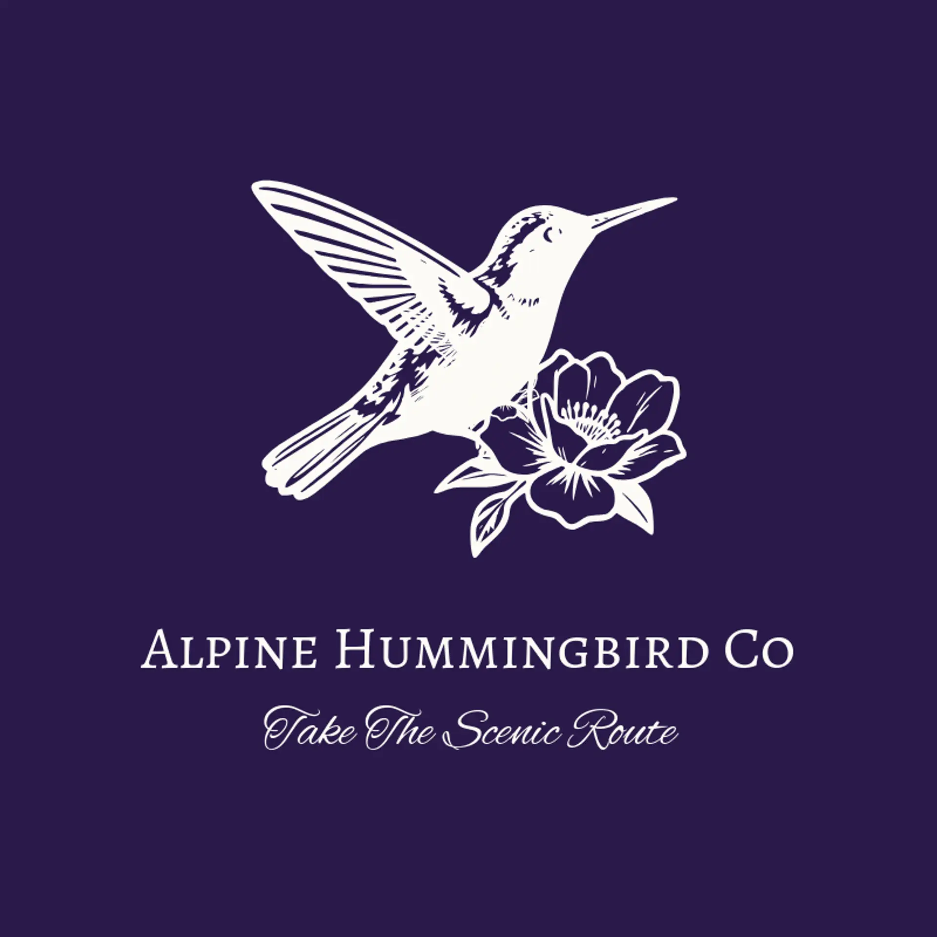 Alpine Hummingbird Co logo for hummingbird