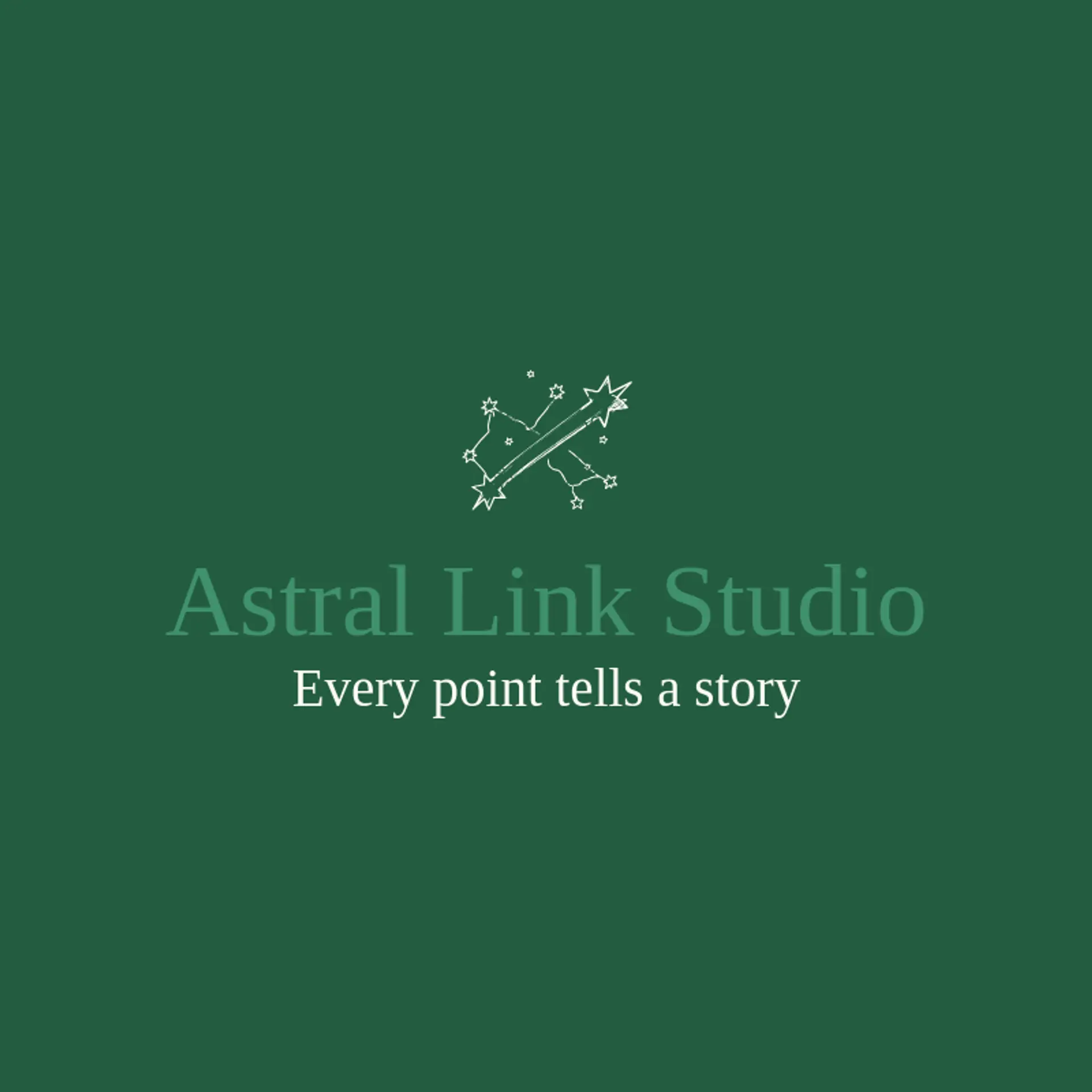 Astral Link Studio logo for shooting star