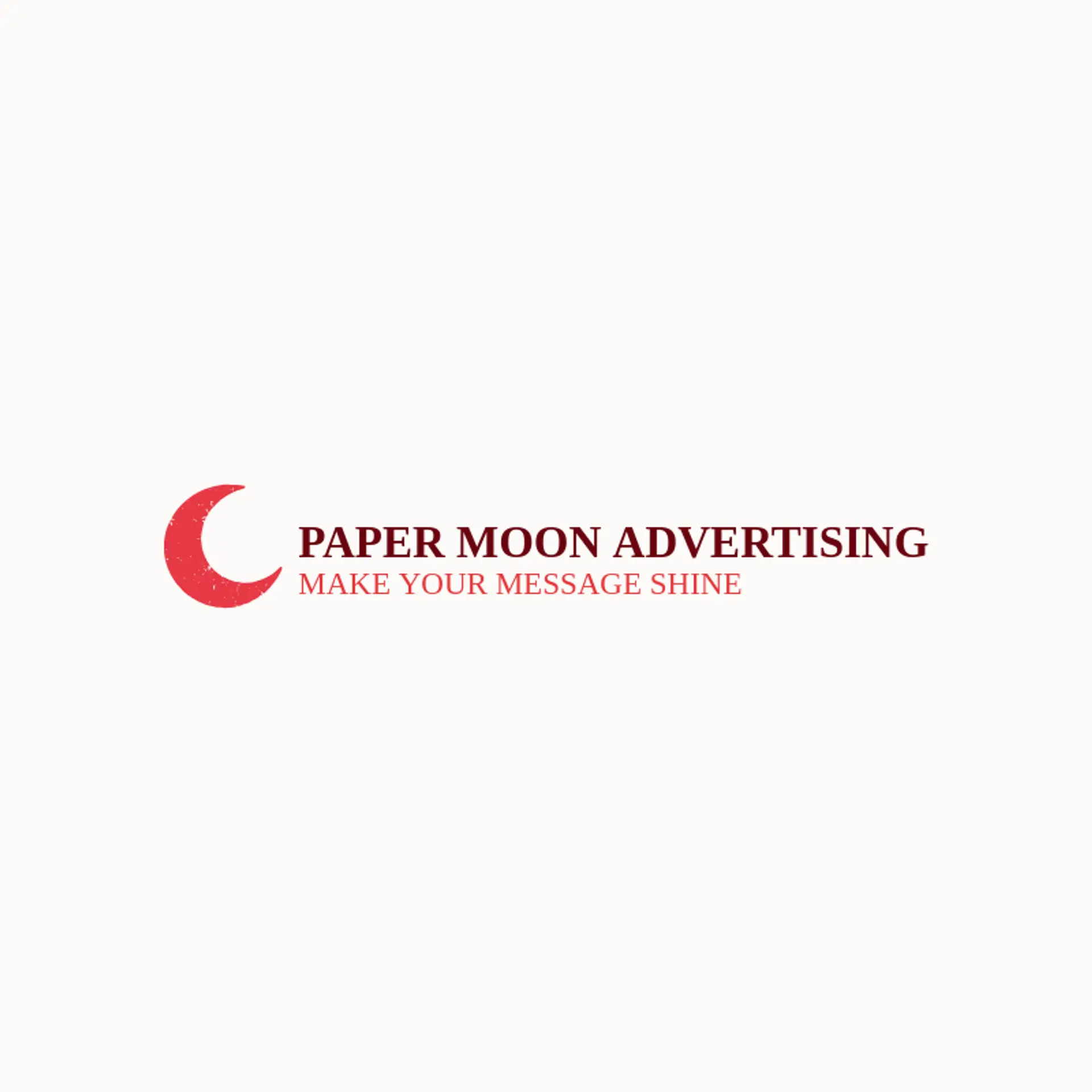 Paper Moon Advertising logo for advertisement