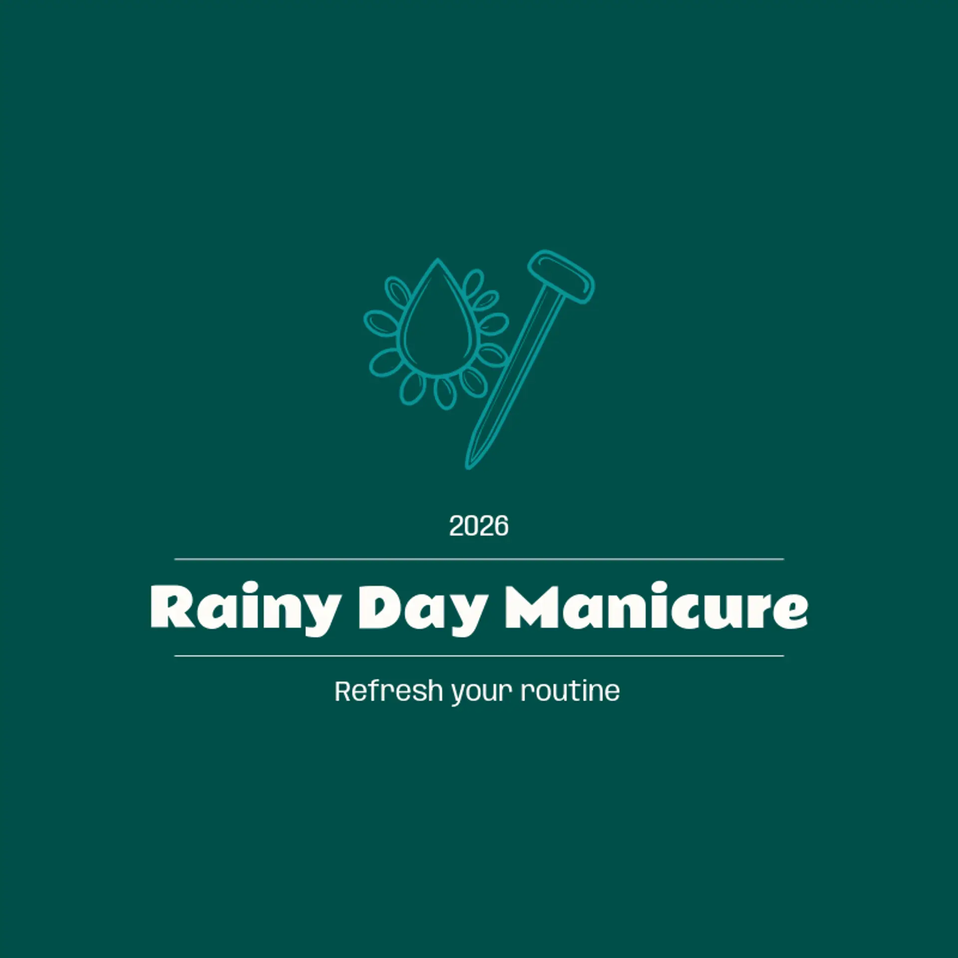 Rainy Day Manicure logo for nail