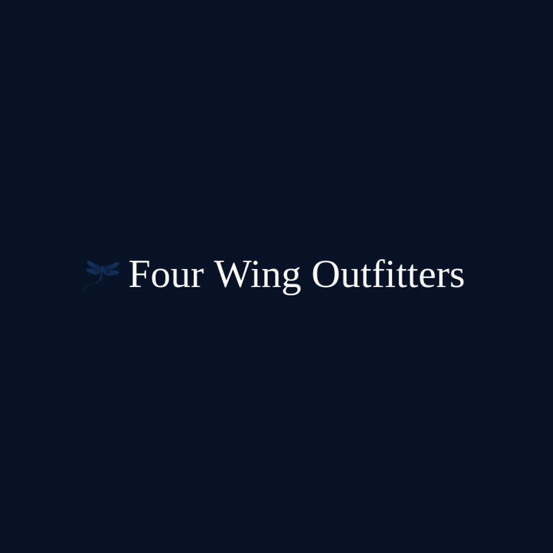 Four Wing Outfitters logo for dragonfly