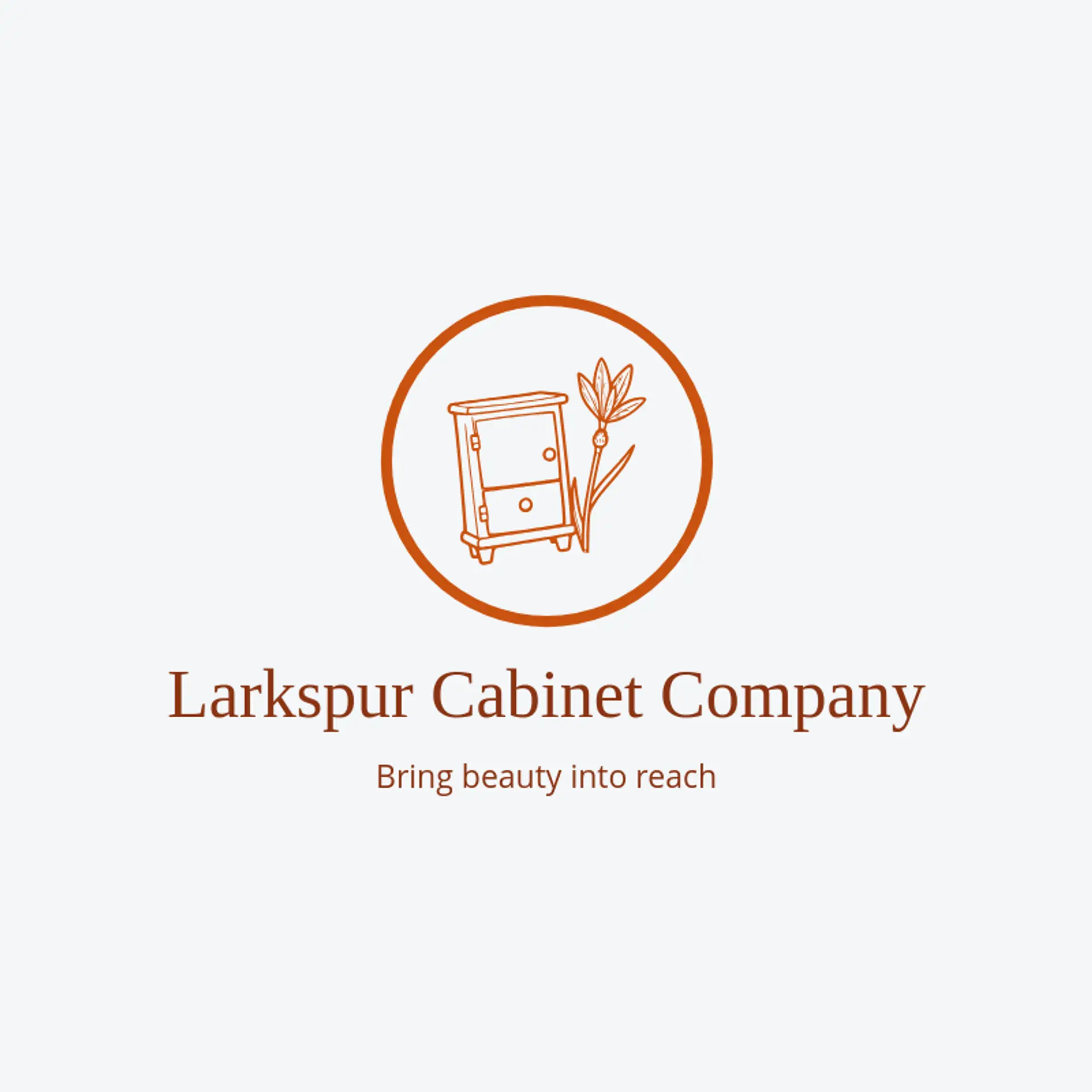 Larkspur Cabinet Company logo for cabinet