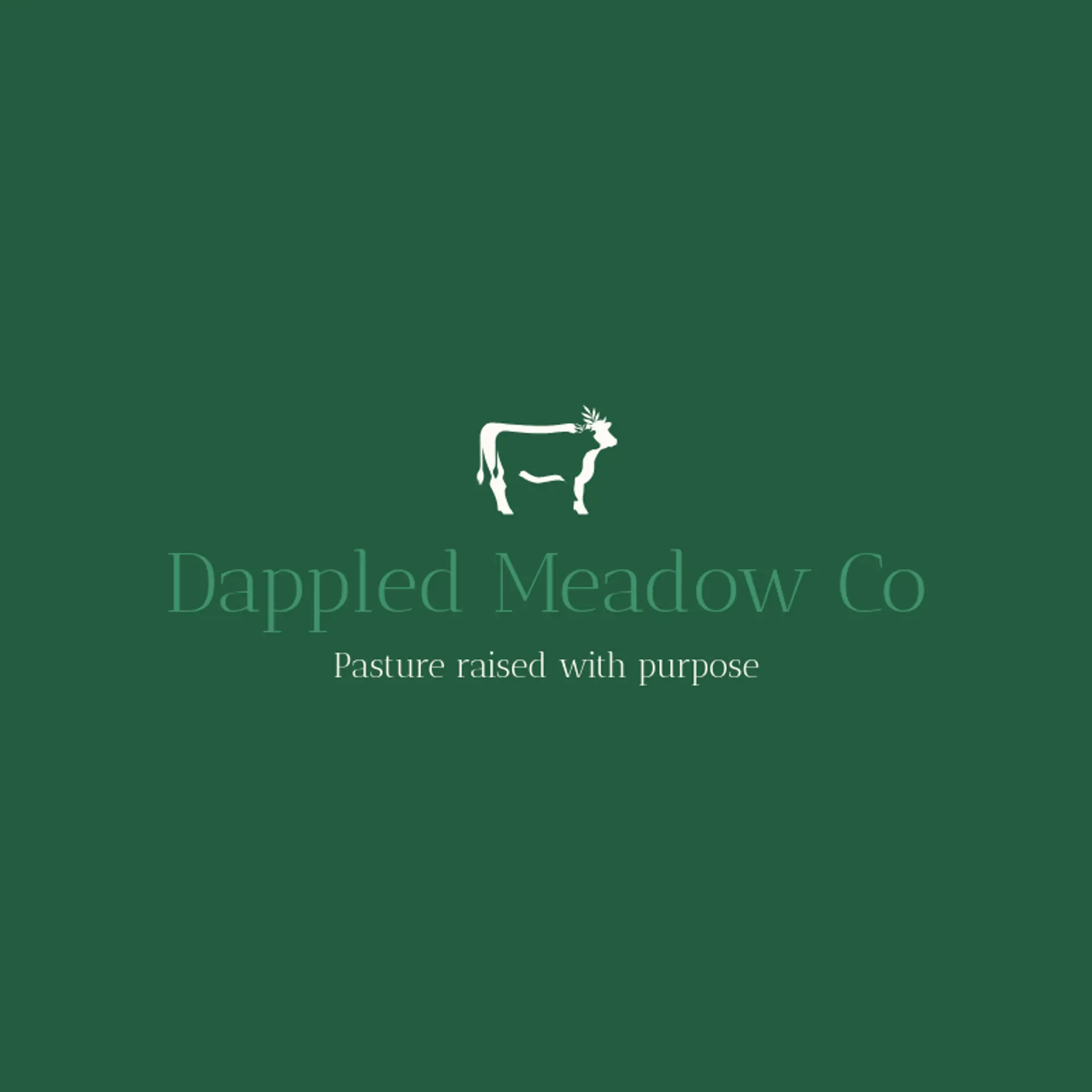 Dappled Meadow Co logo for cow