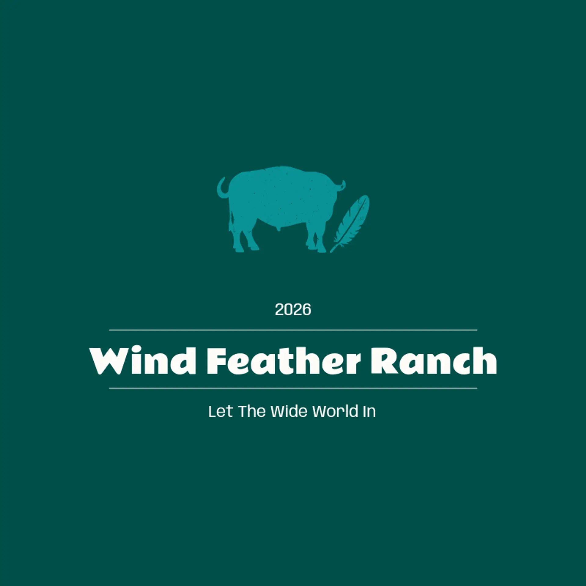 Wind Feather Ranch logo for buffalo
