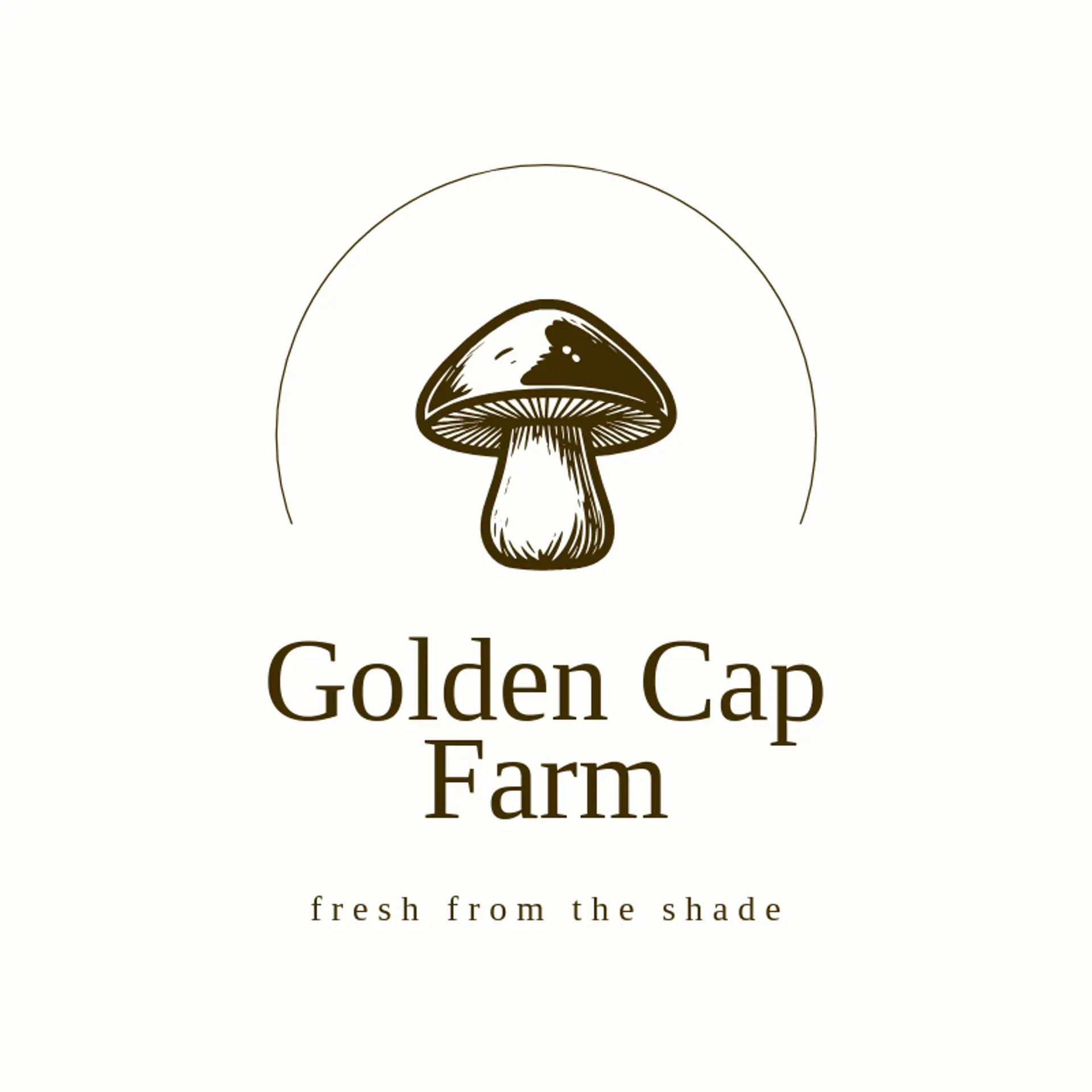 Golden Cap Farm logo for mushroom