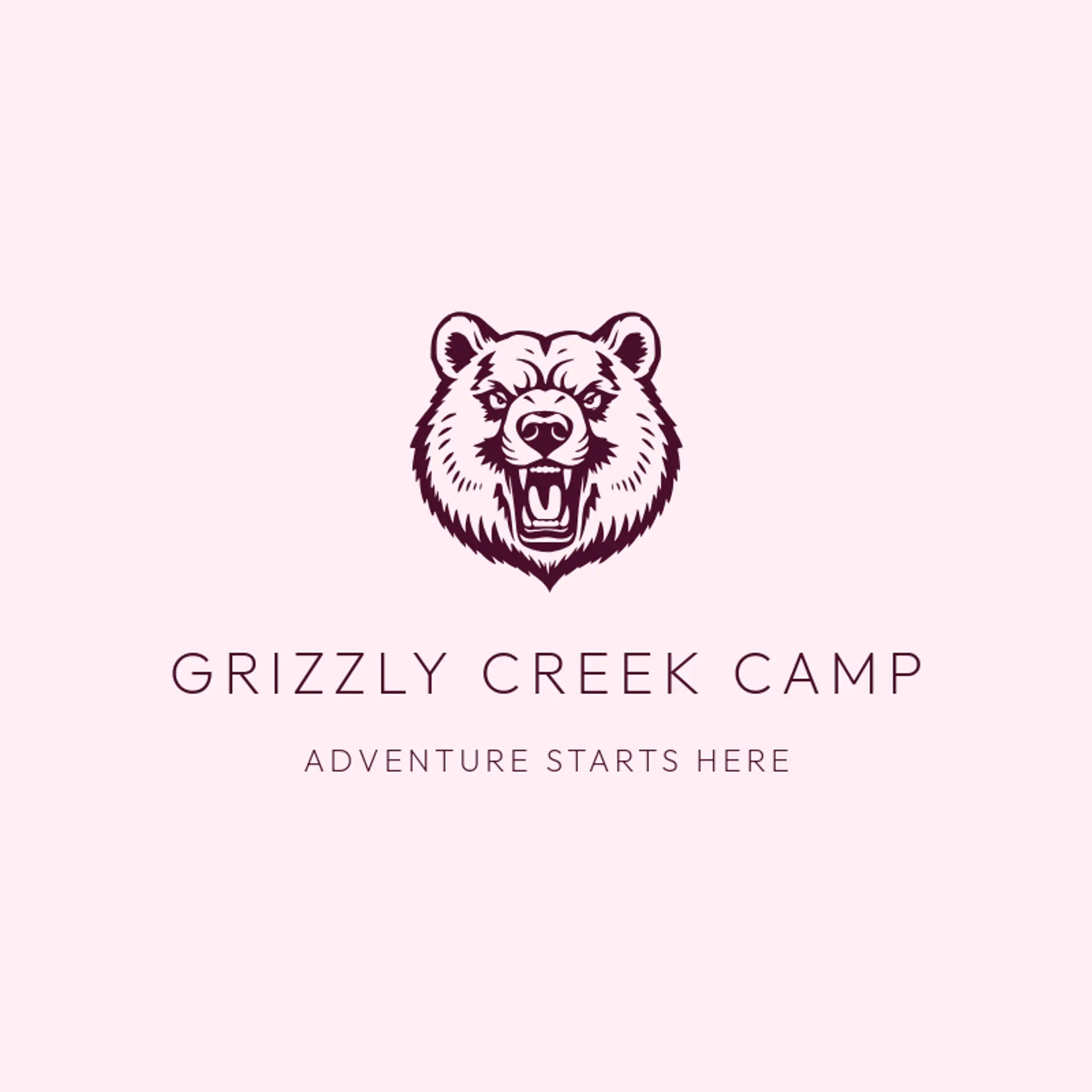 Grizzly Creek Camp logo for grizzly