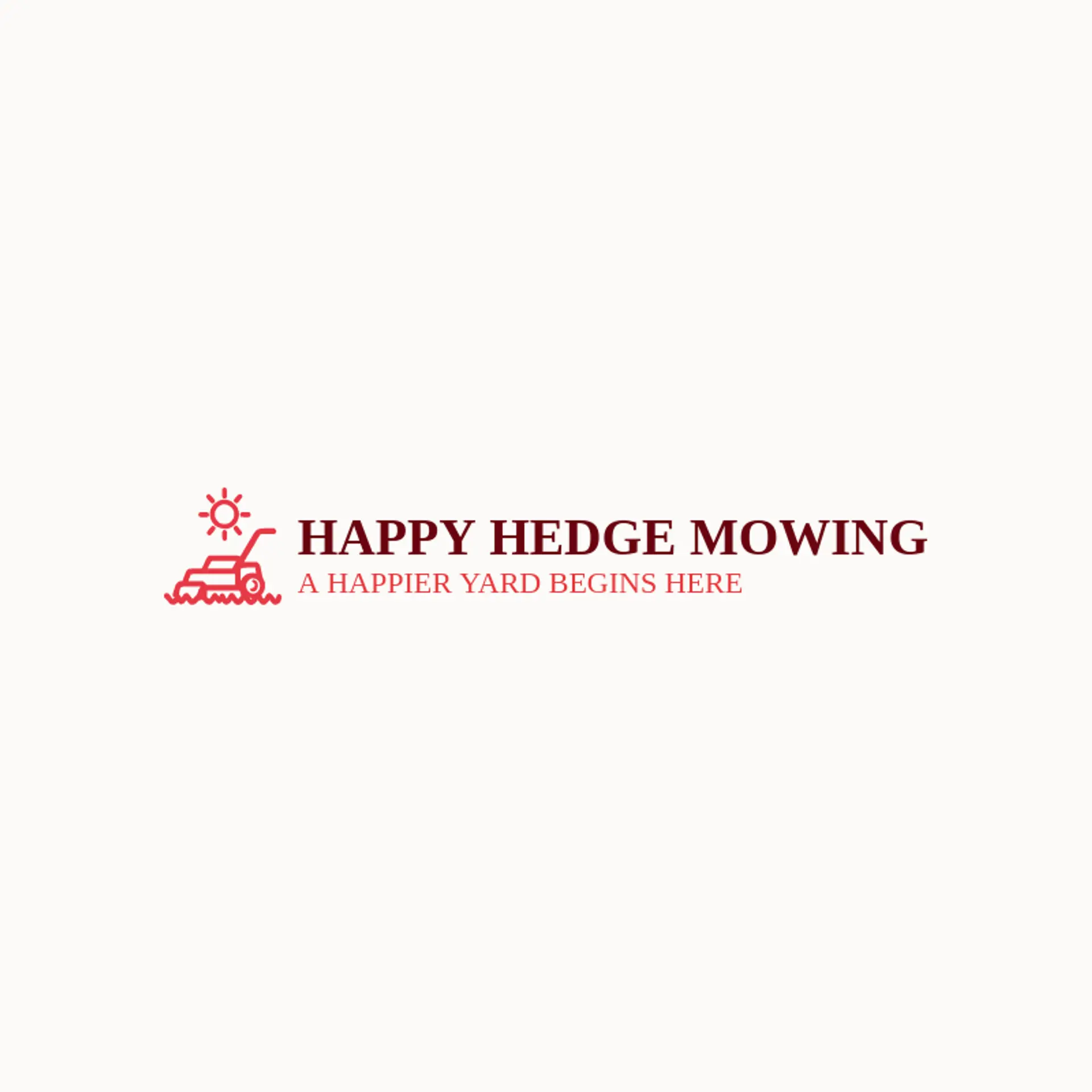 Happy Hedge Mowing logo for lawn mowing