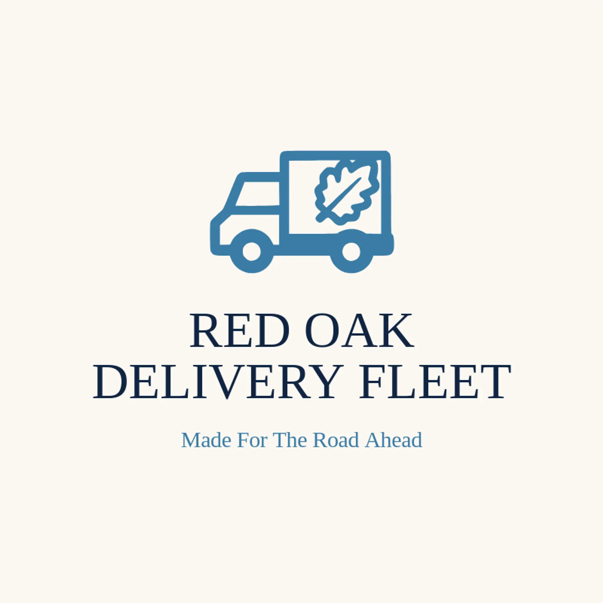 Red Oak Delivery Fleet logo for box truck